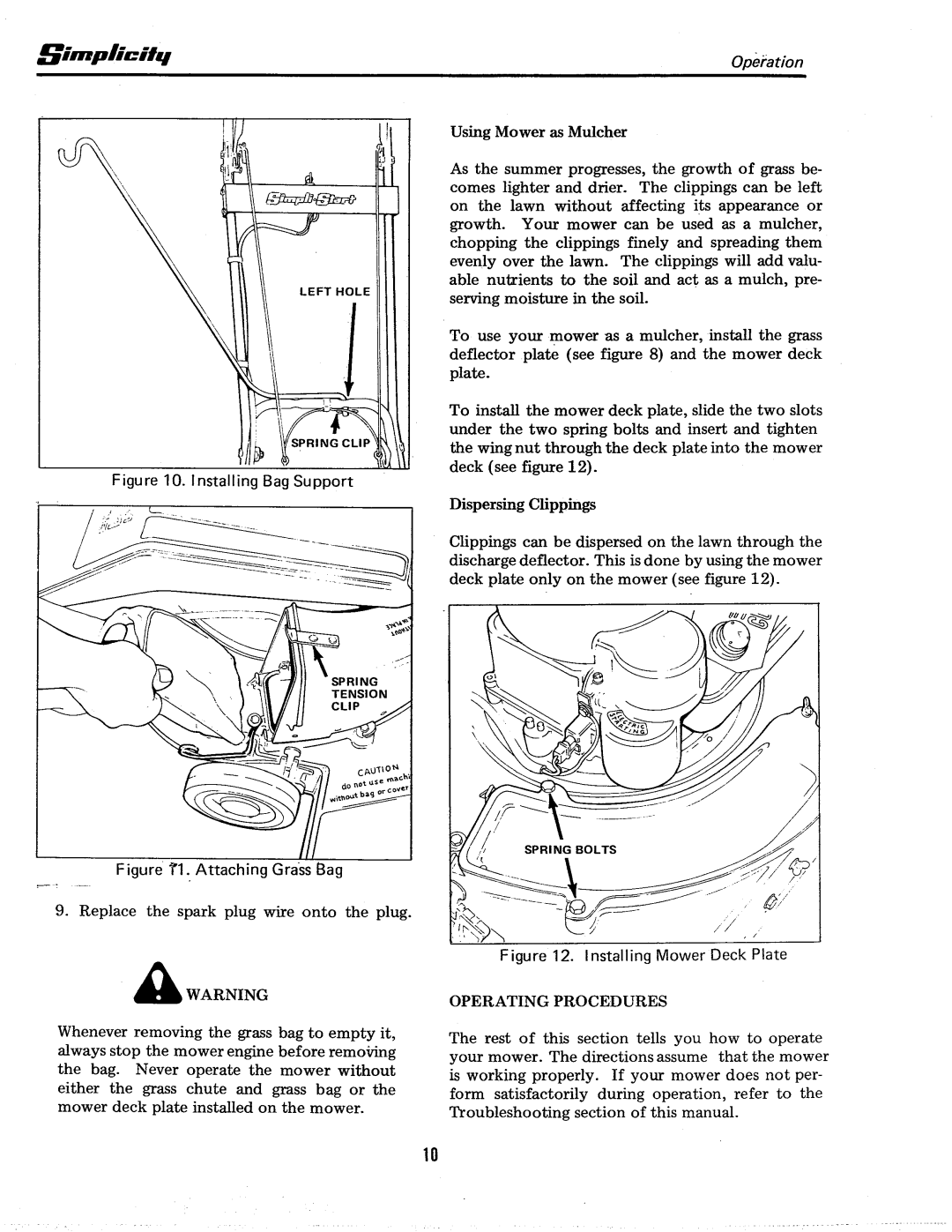 Simplicity 1019, 1021 manual 