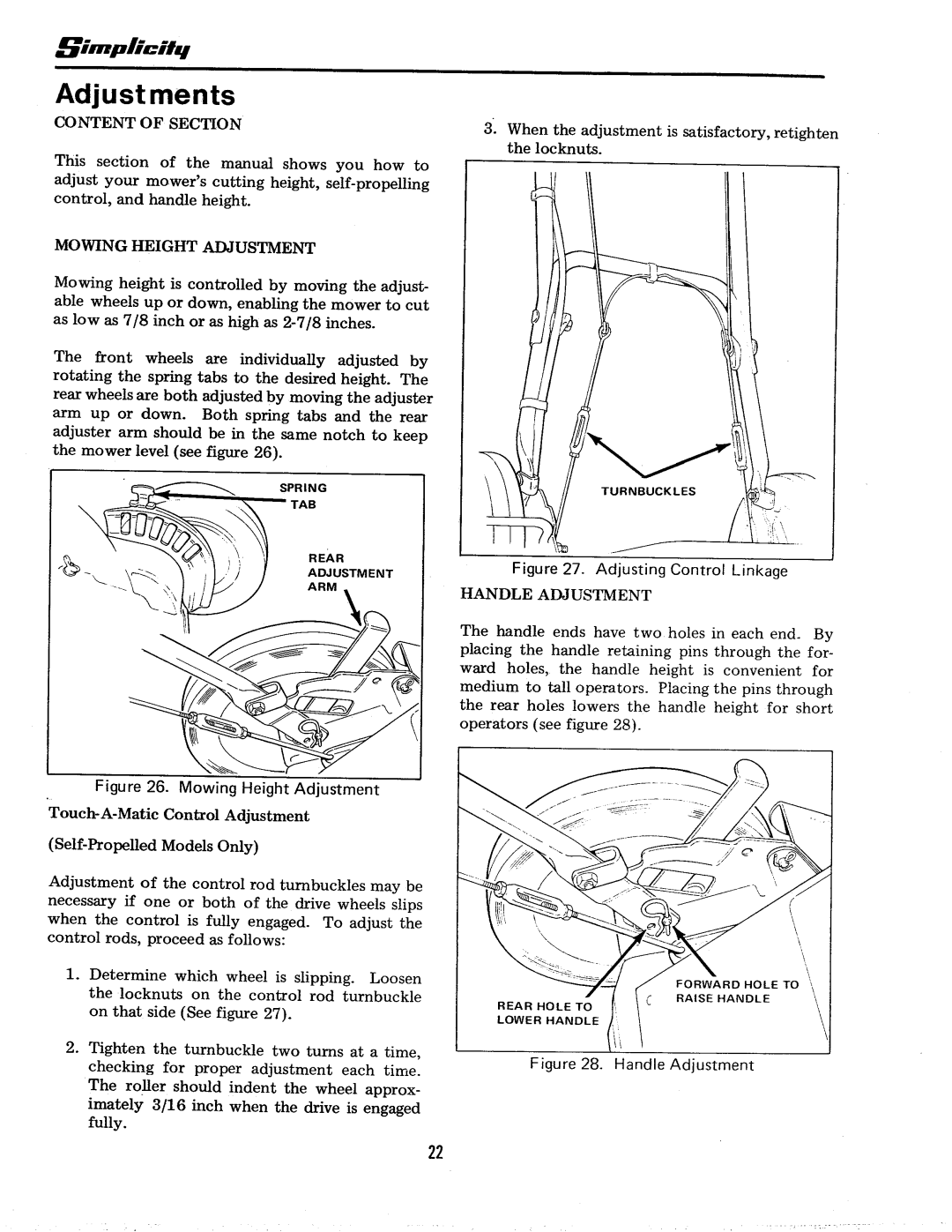 Simplicity 1019, 1021 manual 