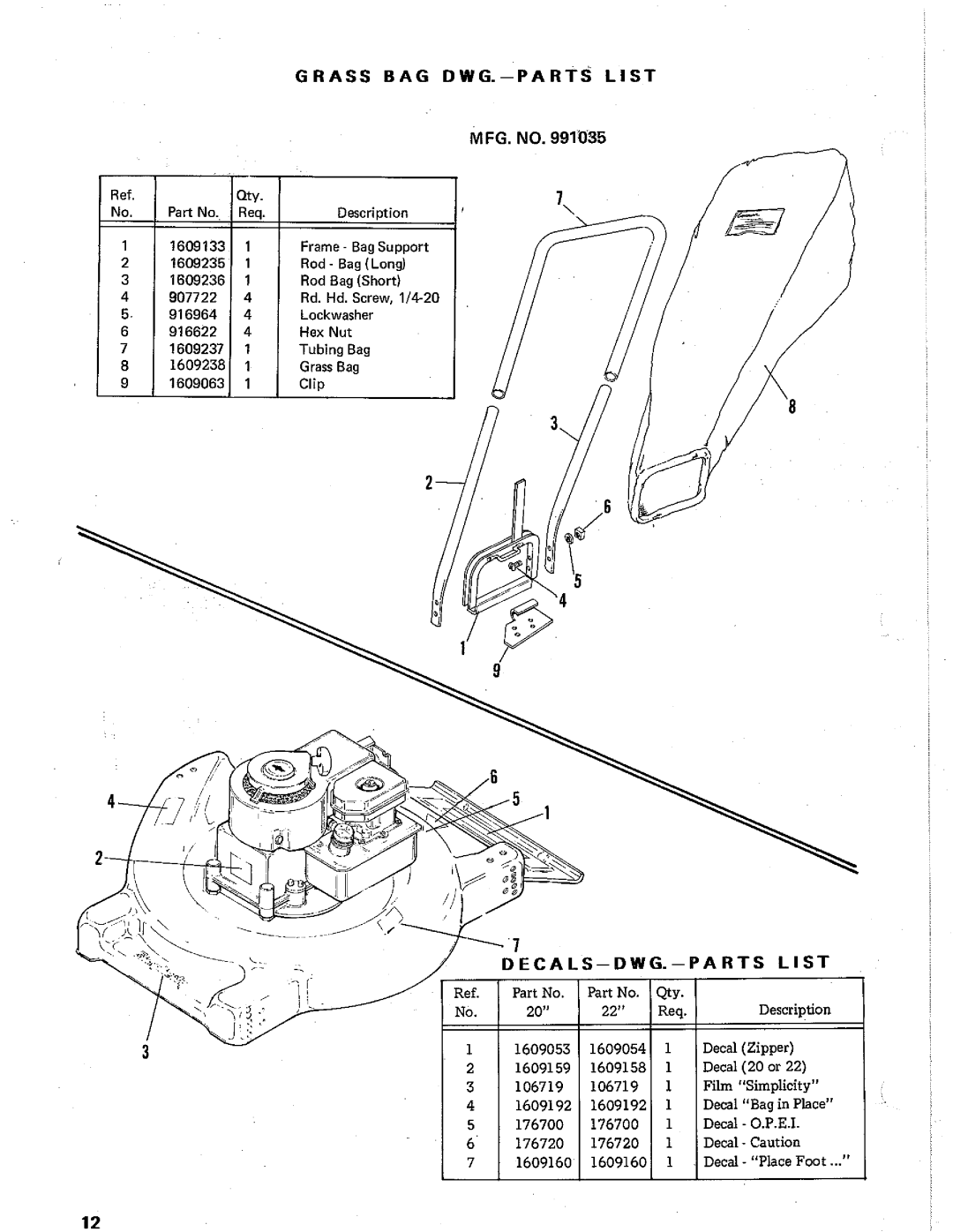 Simplicity 1034, 1033, 1035 manual 