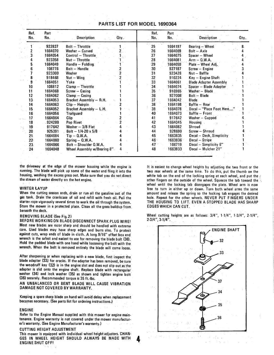 Simplicity 1100 manual 