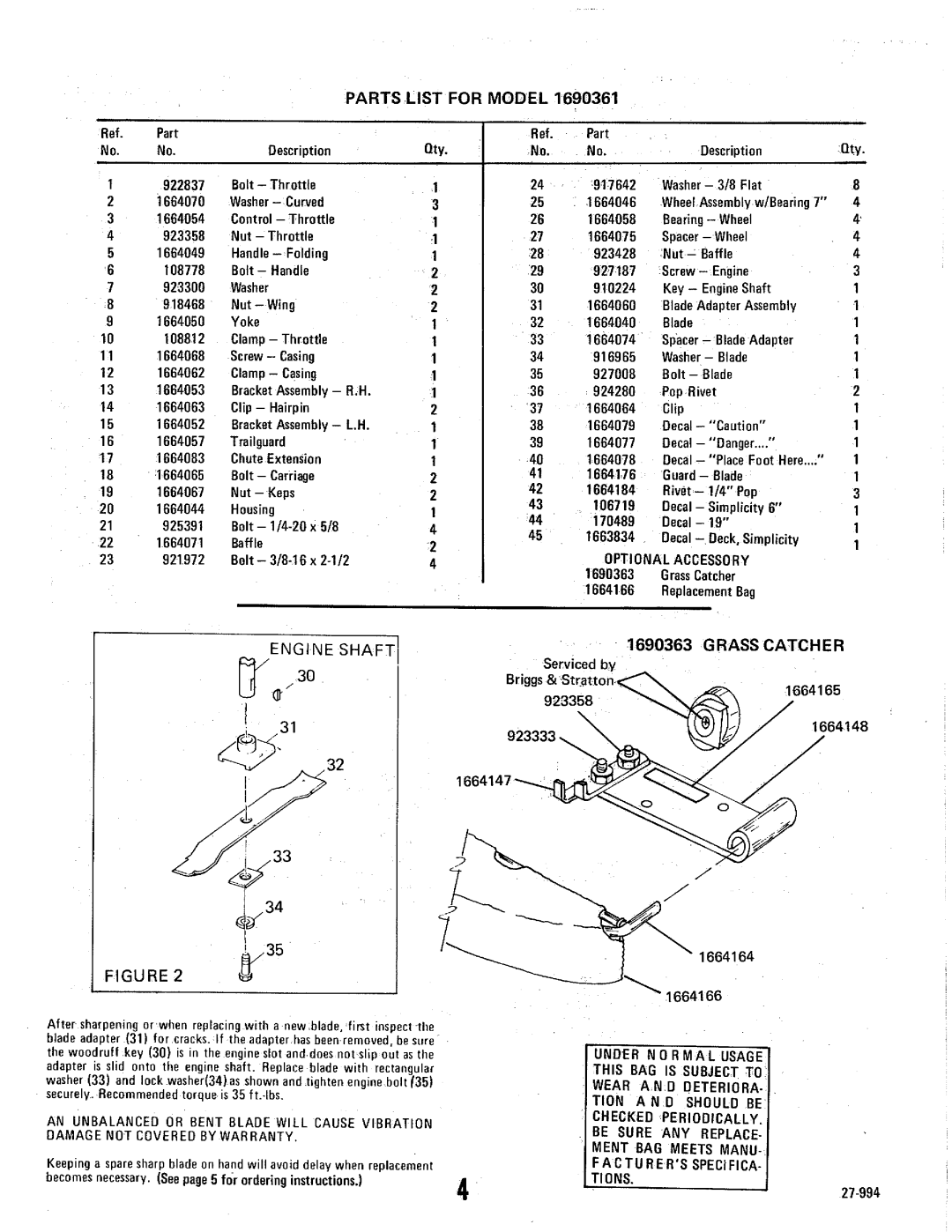 Simplicity 1119 manual 