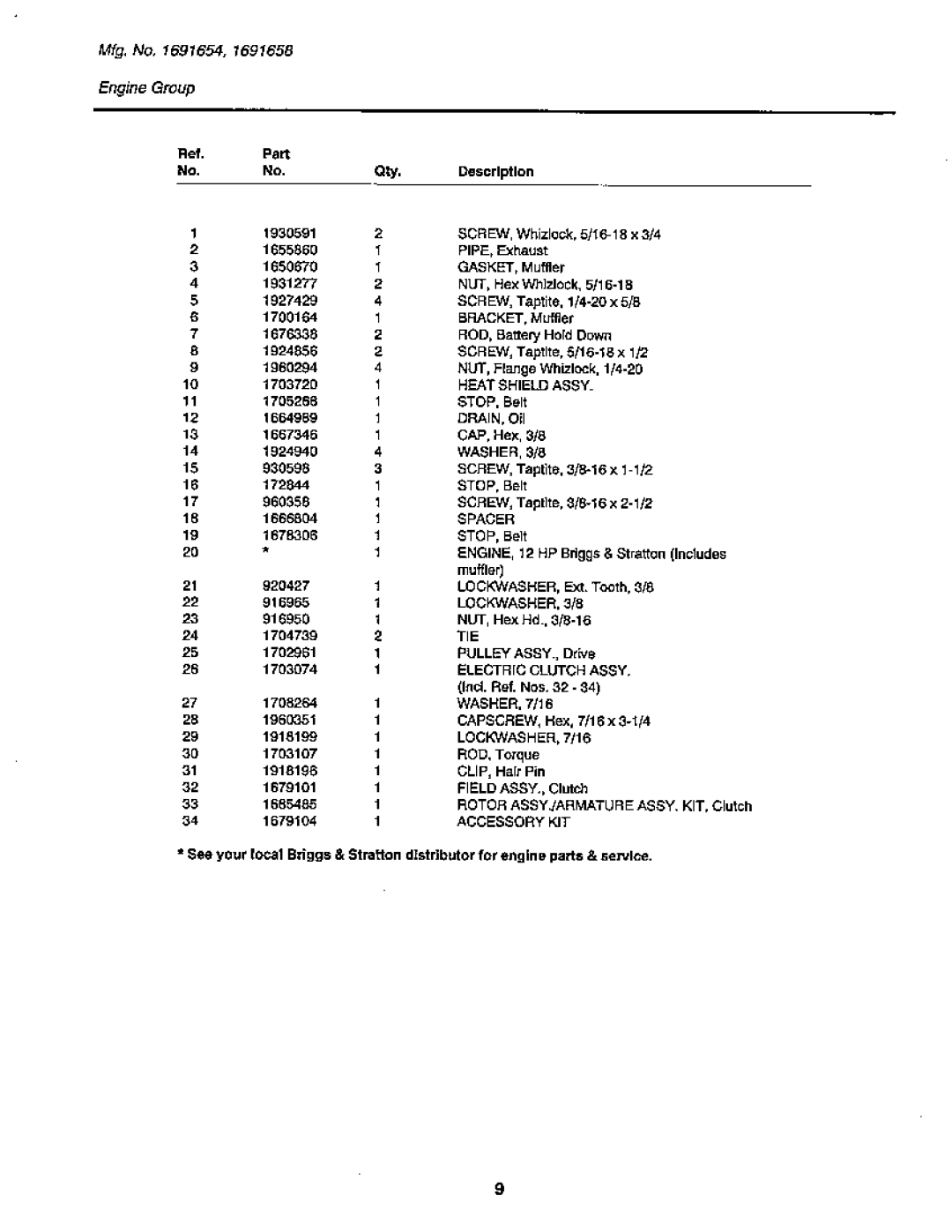 Simplicity 12FC42, 1691654 manual 