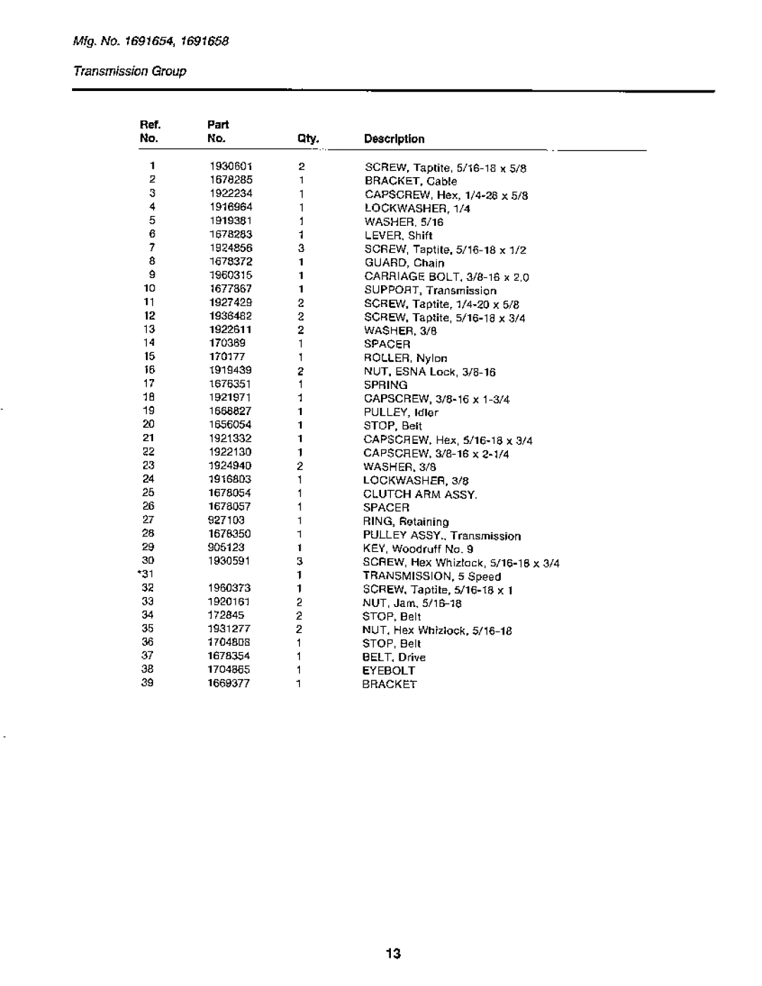 Simplicity 12FC42, 1691654 manual 