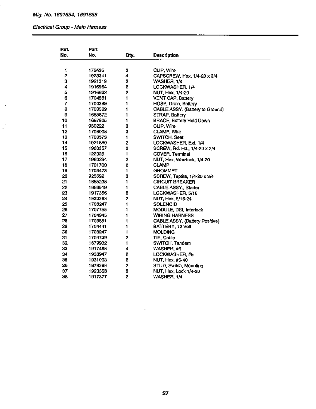 Simplicity 12FC42, 1691654 manual 