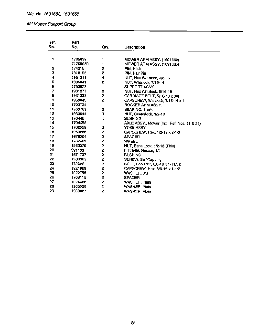 Simplicity 12FC42, 1691654 manual 