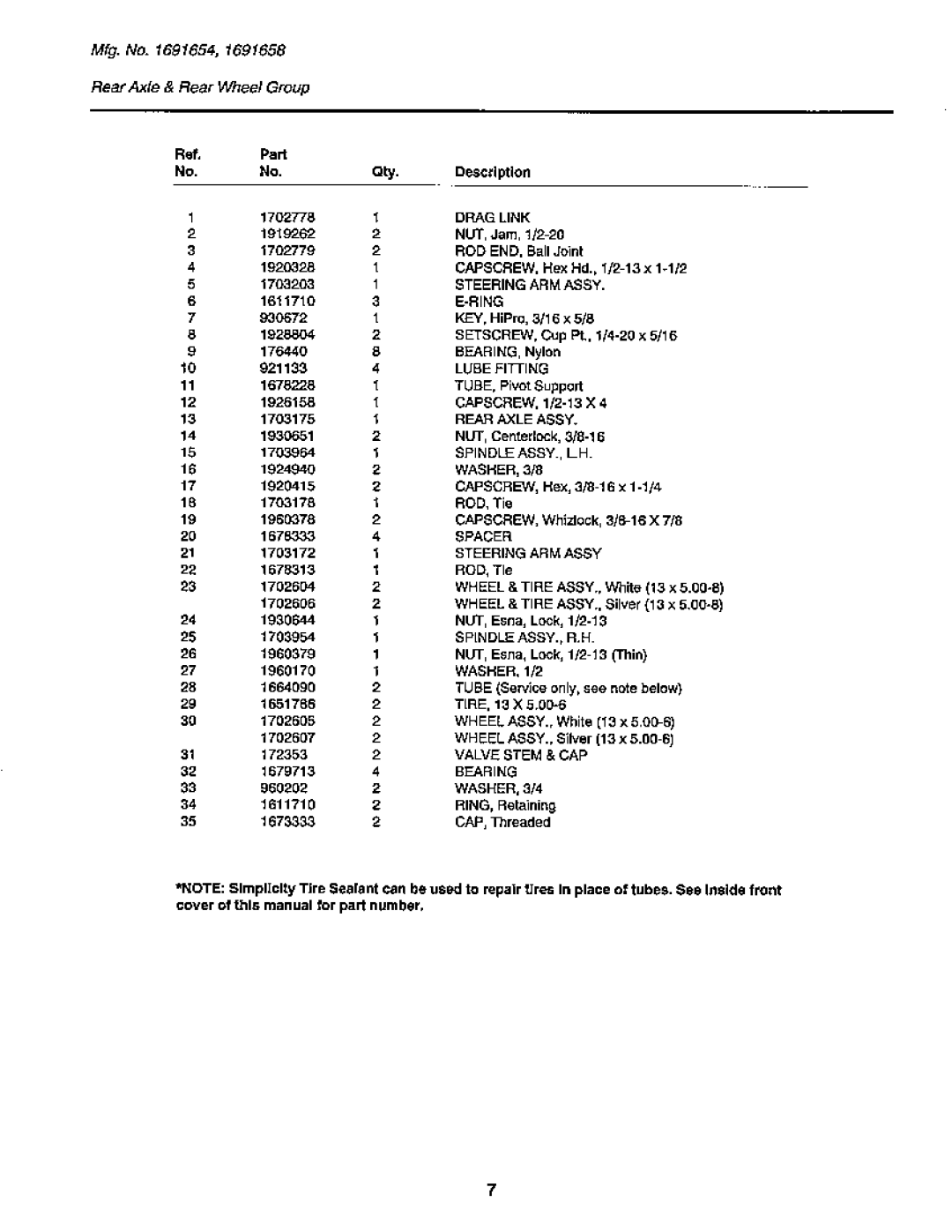 Simplicity 12FC42, 1691654 manual 