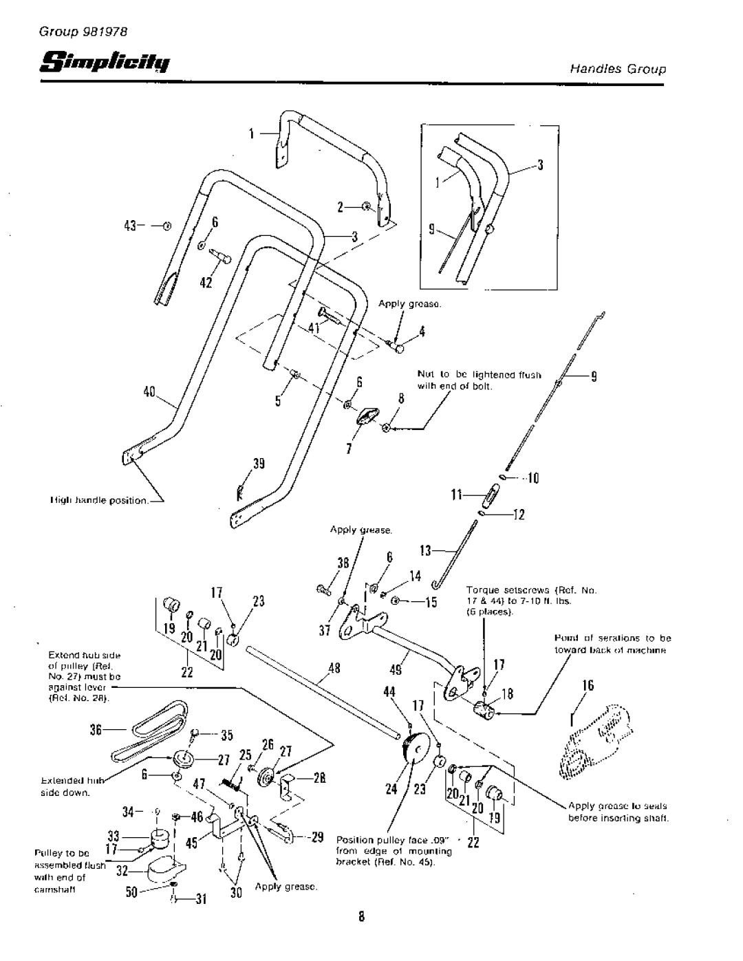 Simplicity 1421 Mower, 1321 Mower, 1291 Mower, 1318PSE Mower, 1321PP Mower, 1321PPE Mower, 1319PS Mower, 1322PS Mower, 1221 Mower 