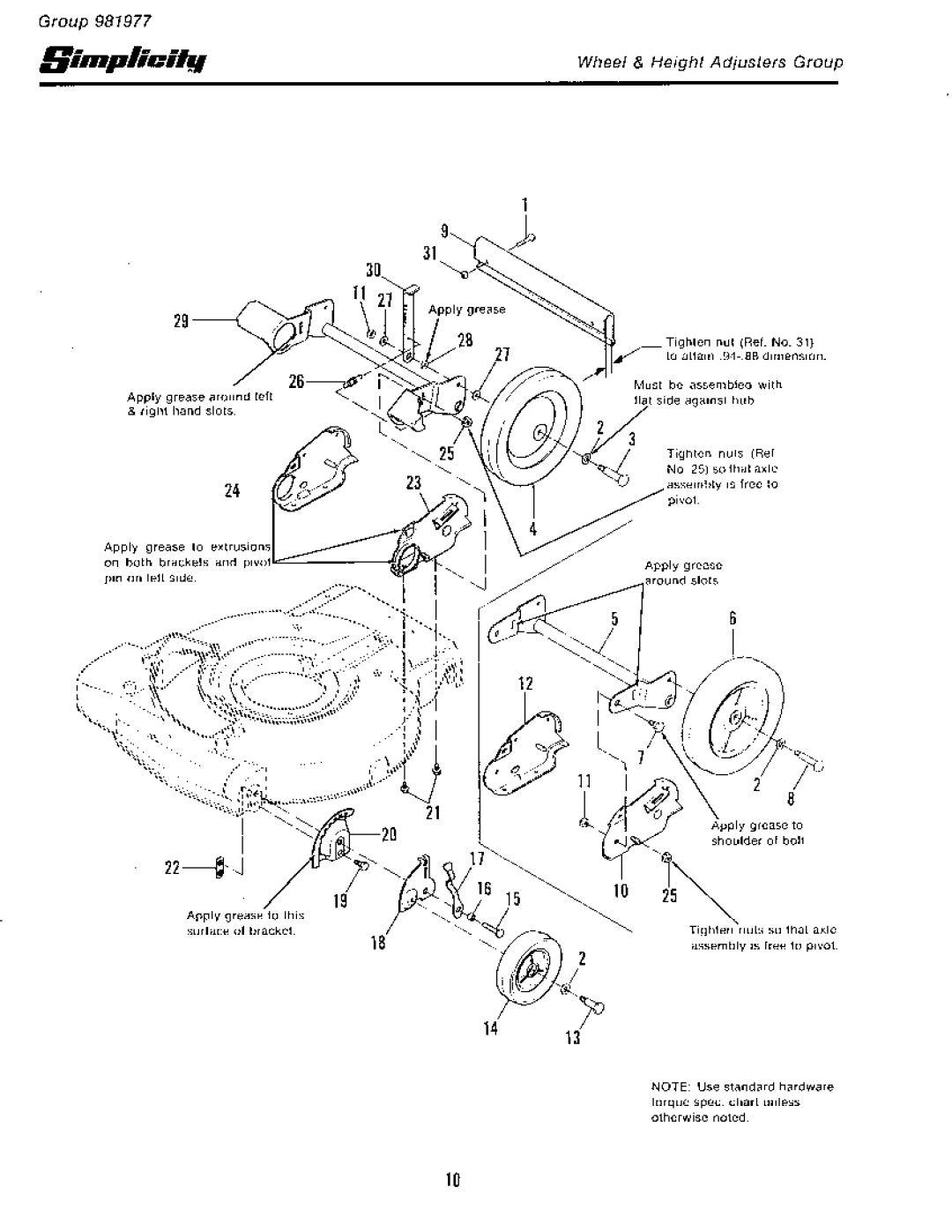 Simplicity 1291 Mower, 1421 Mower, 1321 Mower, 1318PSE Mower, 1321PP Mower, 1321PPE Mower, 1319PS Mower, 1322PS Mower, 1221 Mower 