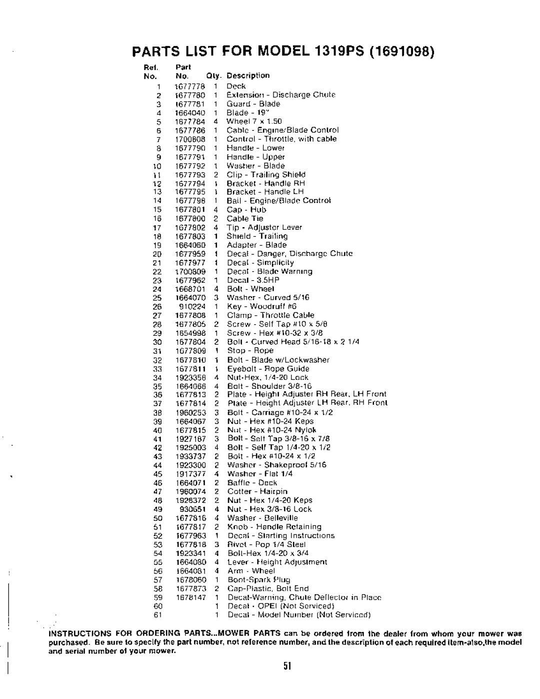 Simplicity 1318PSE Mower, 1421 Mower, 1321 Mower, 1291 Mower, 1321PP Mower, 1321PPE Mower, 1319PS Mower, 1322PS Mower, 1221 Mower 