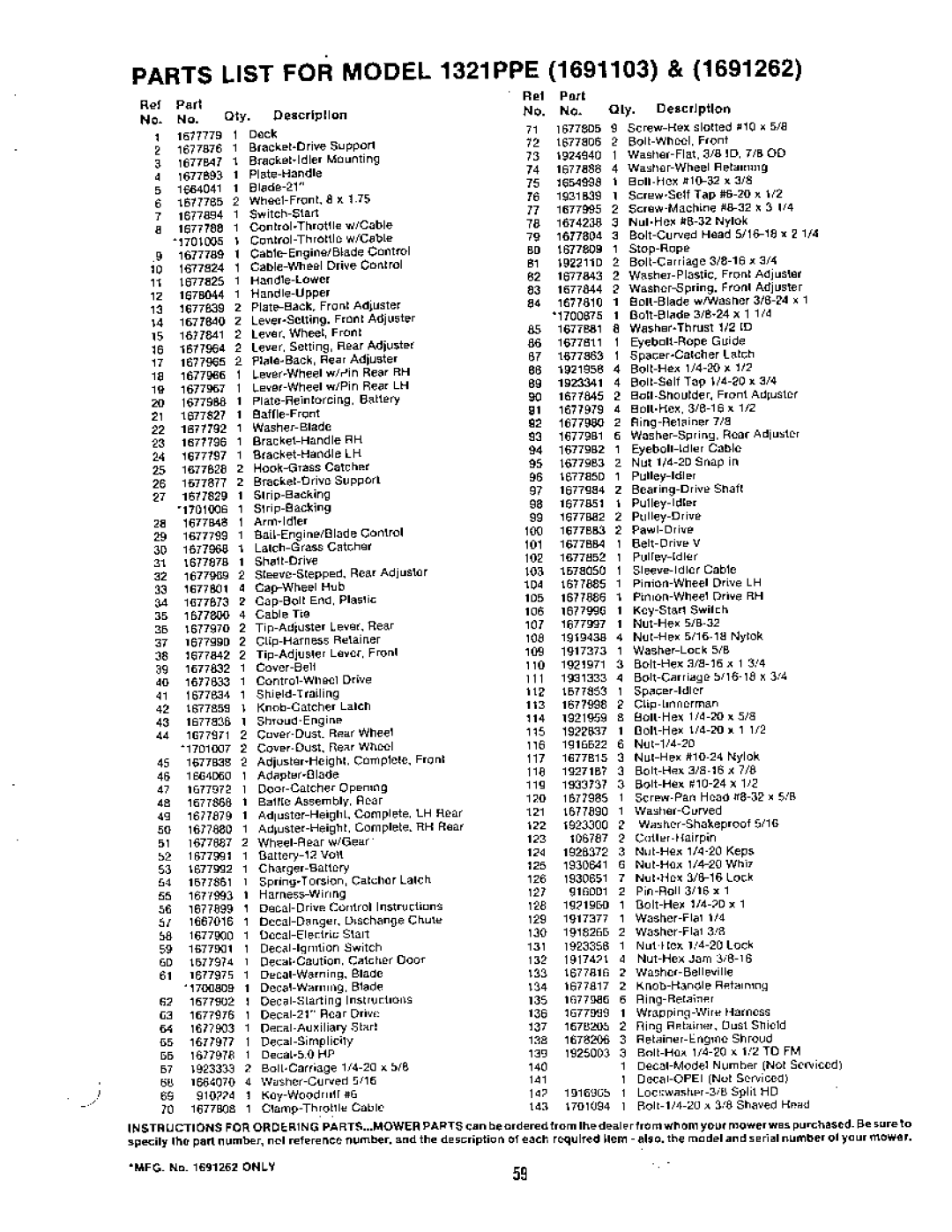 Simplicity 1321 Mower, 1421 Mower, 1291 Mower, 1318PSE Mower, 1321PP Mower, 1321PPE Mower, 1319PS Mower, 1322PS Mower, 1221 Mower 