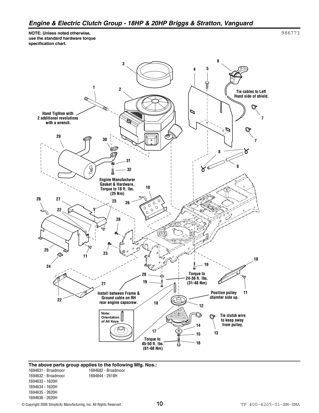 Simplicity 1600 Series manual 986773 