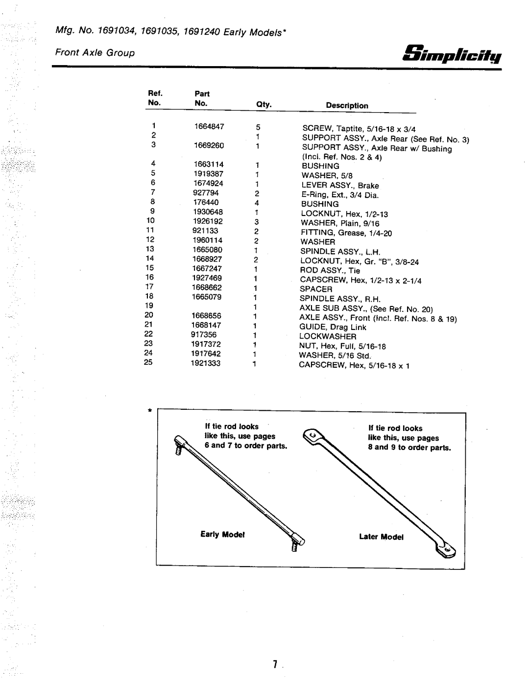 Simplicity 1691240, 1691034, 1691035 manual 