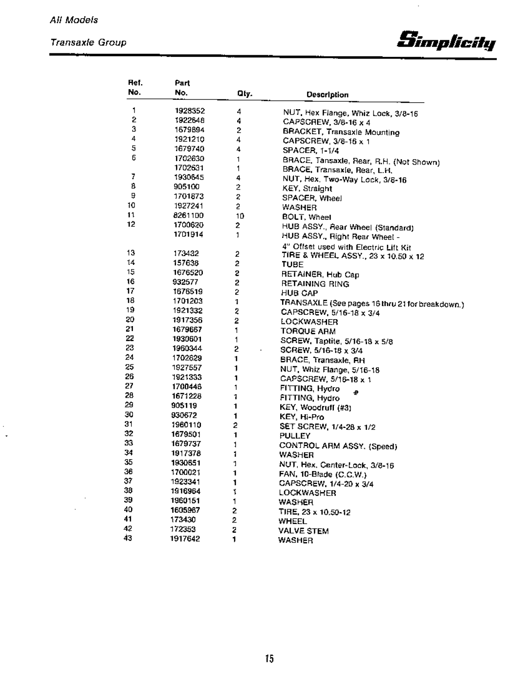 Simplicity 1691736, 1691425, 1691423, 6500 Series, 1691732, 1691468, 1691263 manual 