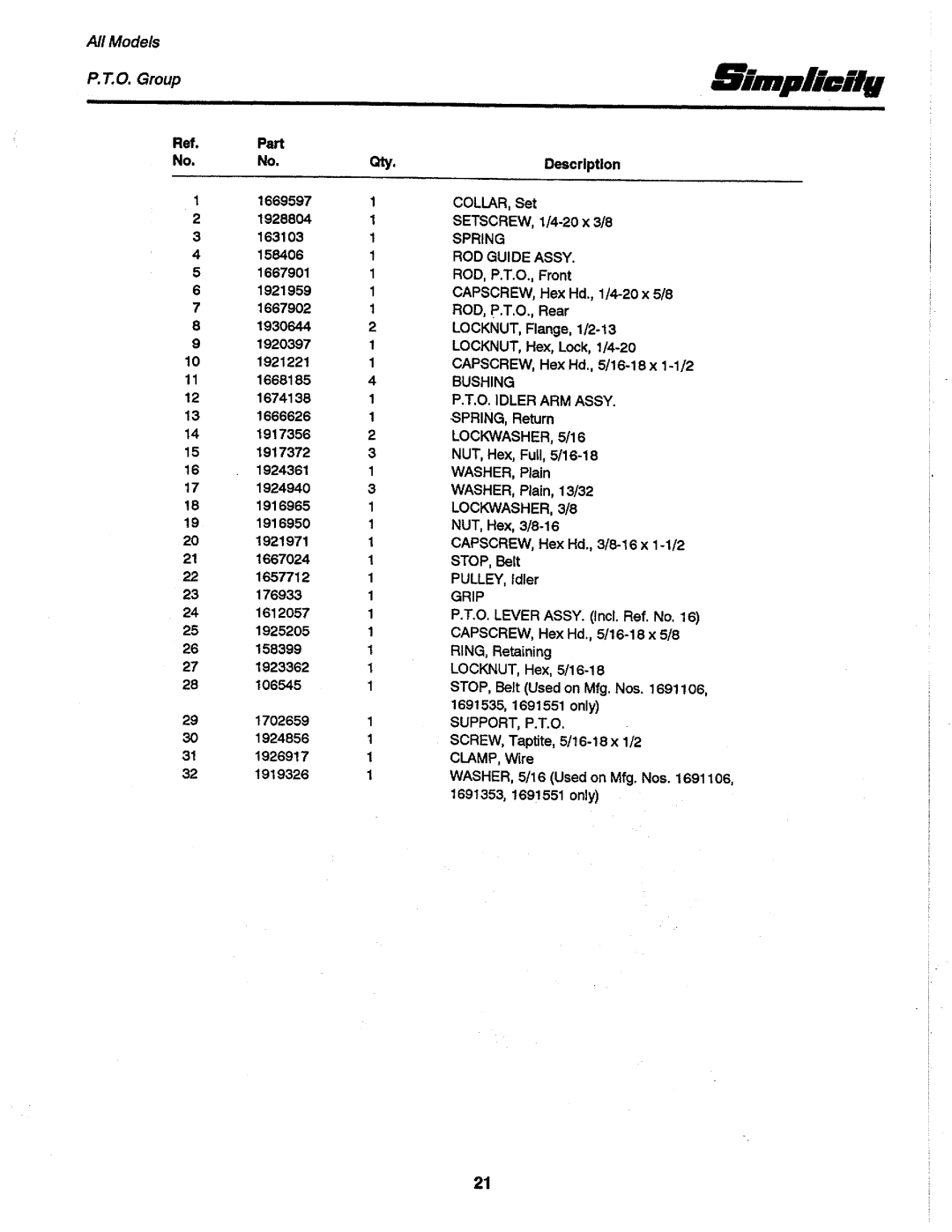 Simplicity 1691106, 1691437, 1691993, 1691551, 1691537, 1691535, 1690530, 1691108, 1690891 manual 