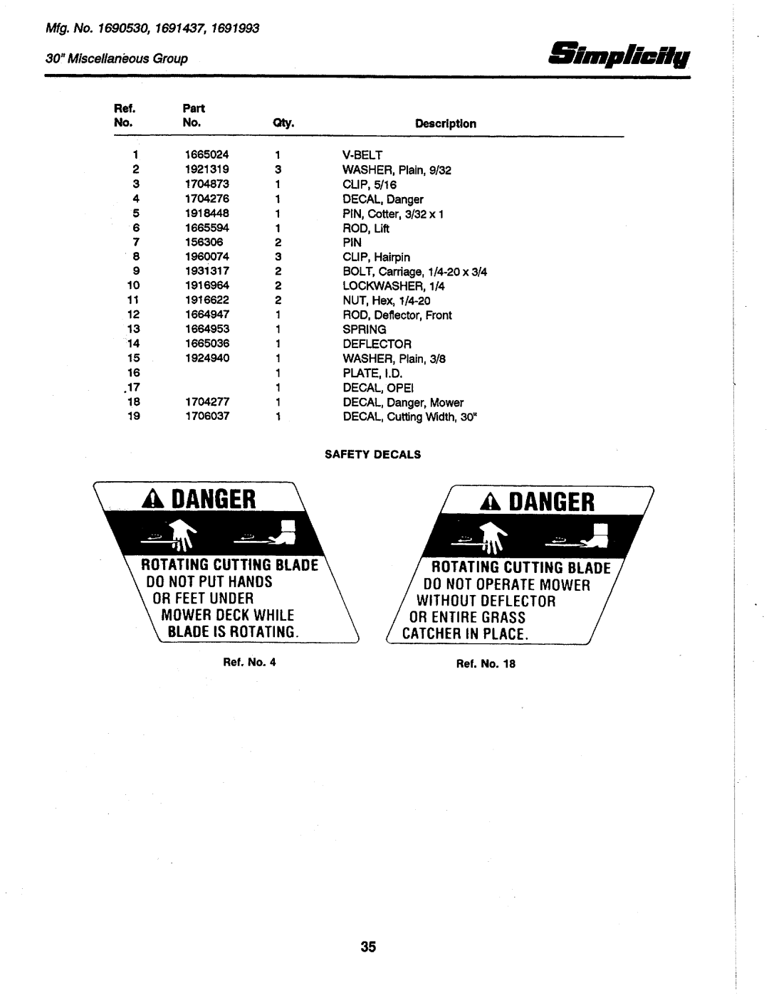 Simplicity 1691993, 1691437, 1691551, 1691537, 1691535, 1691106, 1690530, 1691108, 1690891 manual 