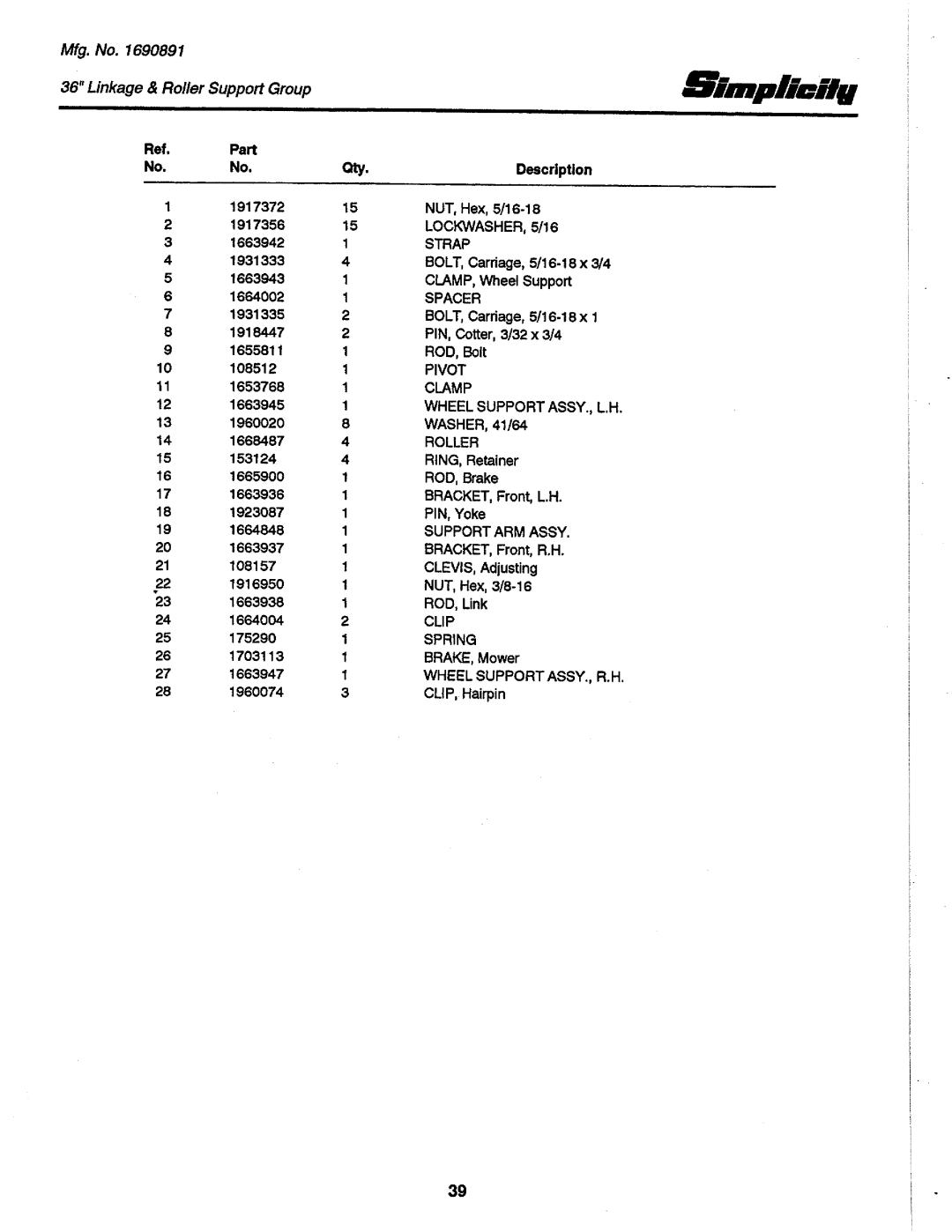 Simplicity 1691106, 1691437, 1691993, 1691551, 1691537, 1691535, 1690530, 1691108, 1690891 manual 