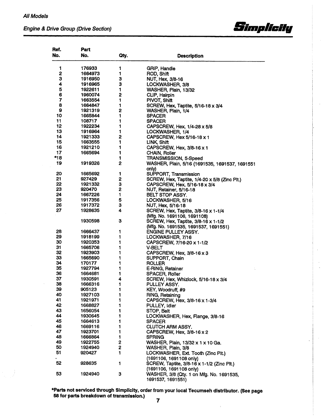 Simplicity 1691437, 1691993, 1691551, 1691537, 1691535, 1691106, 1690530, 1691108, 1690891 manual 