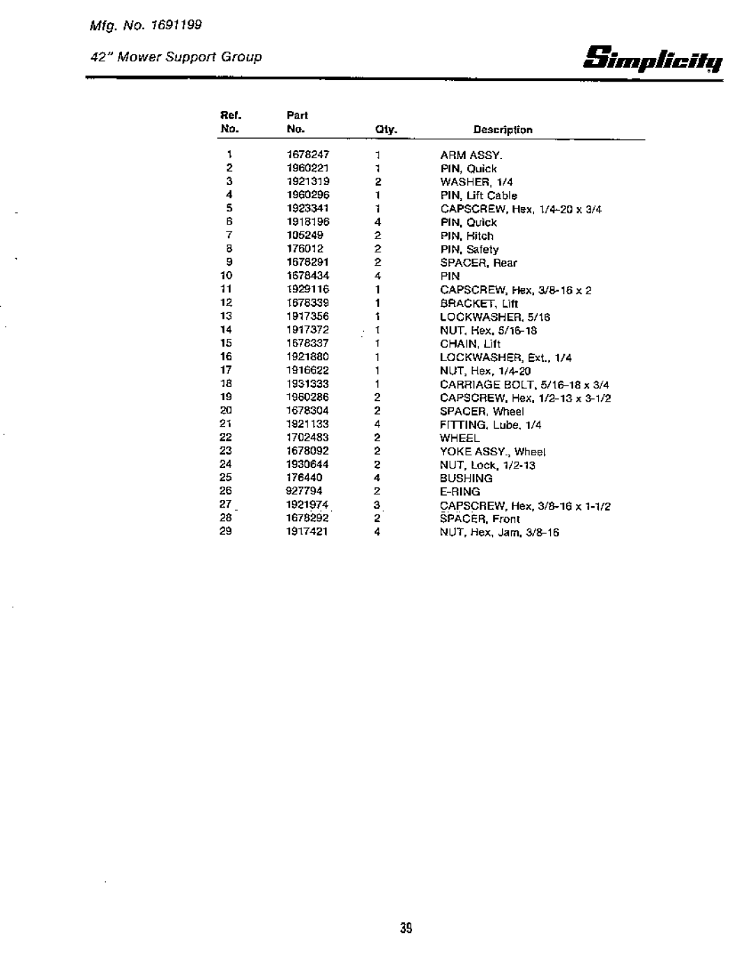 Simplicity 1691198, 1691458, 1691457, 1691332, 1691199, 1691330 manual 