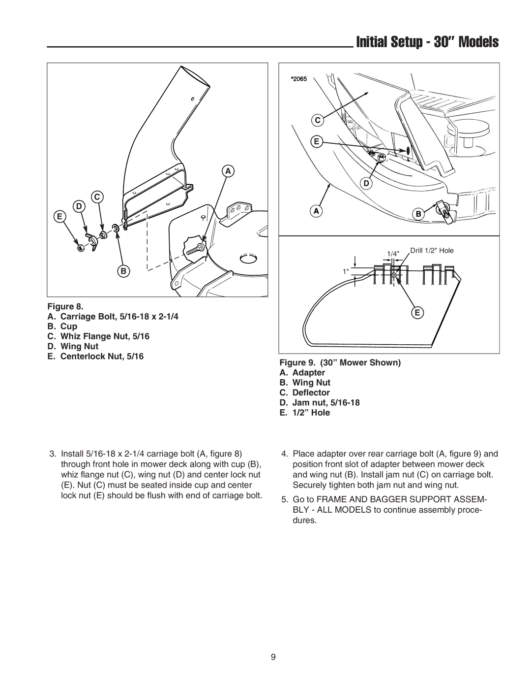 Simplicity 1692150, 1692149 instruction sheet Initial Setup 30 Models 