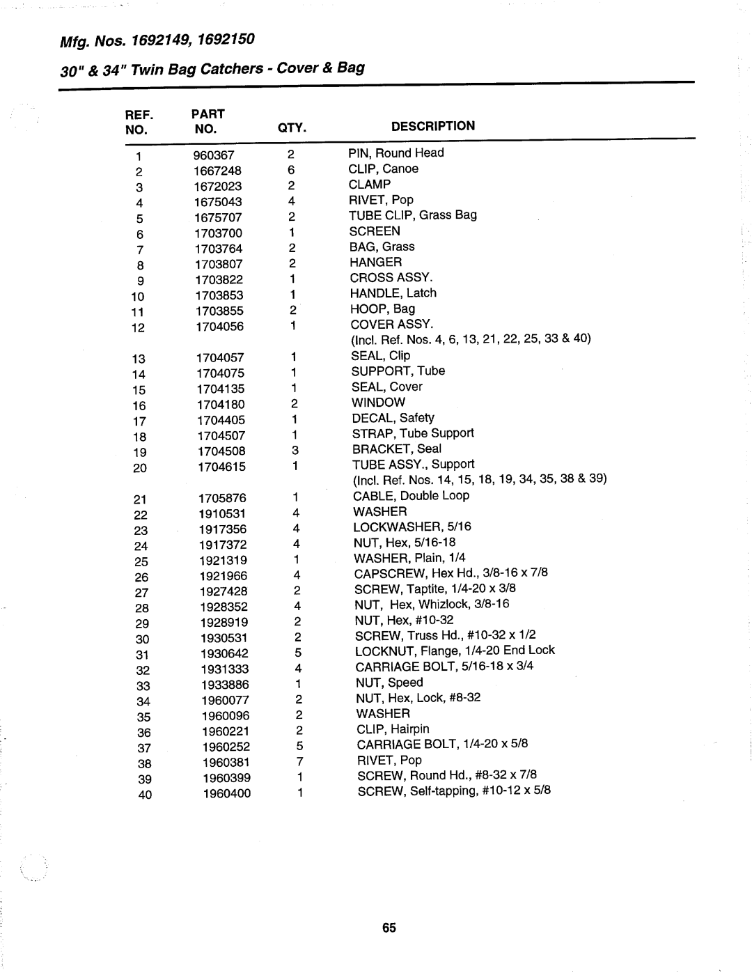 Simplicity 1692172, 1692519, 1692399, 1692394, 1692396, 1692174 manual 