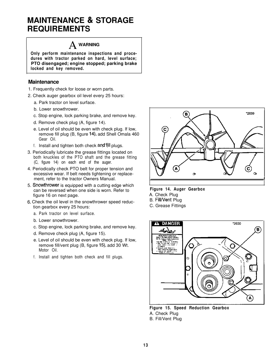 Simplicity 1692243, 1692244 manual Maintenance & Storage Requirements 