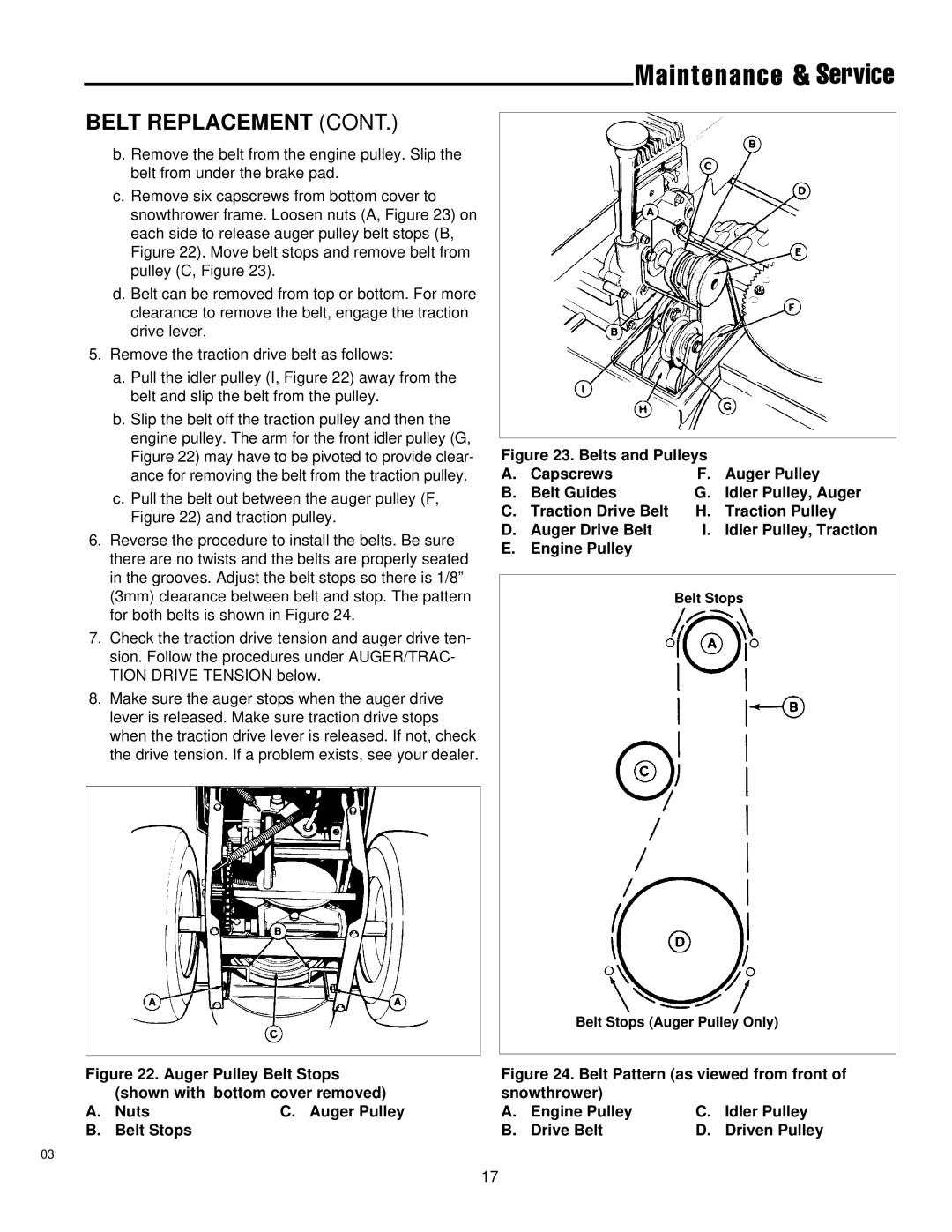 Simplicity 1691899, 1692469, 1692570, 1692569, 1691948, 1691900 manual Maintenance & Service, Engine Pulley 