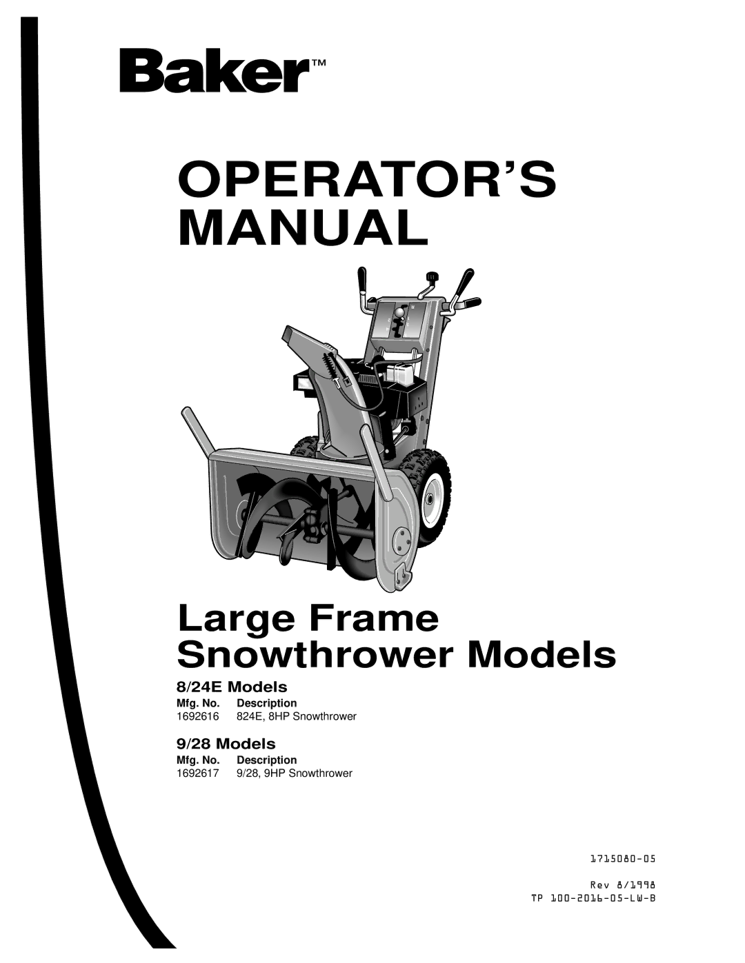 Simplicity 1691899, 1692469, 1692570, 1692569, 1691948, 1691900 manual 24E Models 