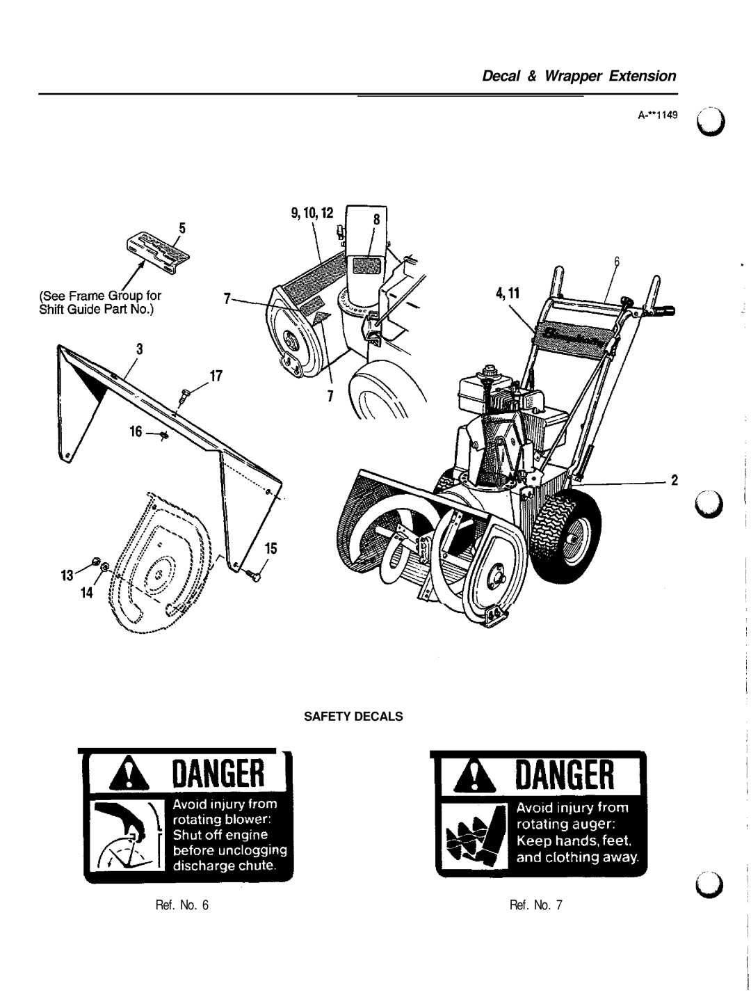 Simplicity 1692615 manual Decal & Wrapper Extension 