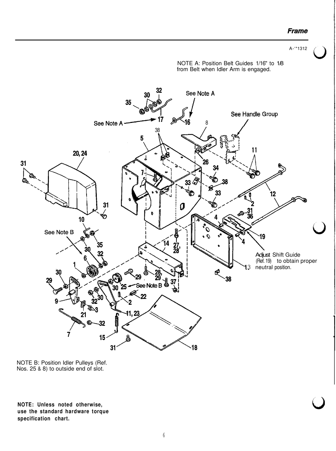 Simplicity 1692615 manual 35 -%i@$ 2 Note a See Handle Group 