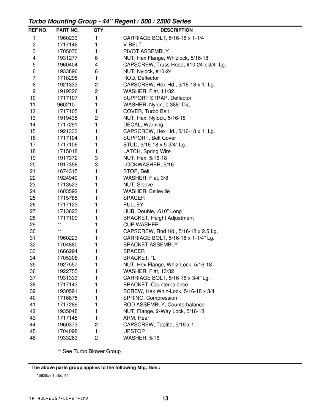 Simplicity 1693106, 1692626, 1693225, 1693227, 1693226, 1692936, 1692937 Pivot Assembly, Bracket Assembly, Bracket, L, Upstop 