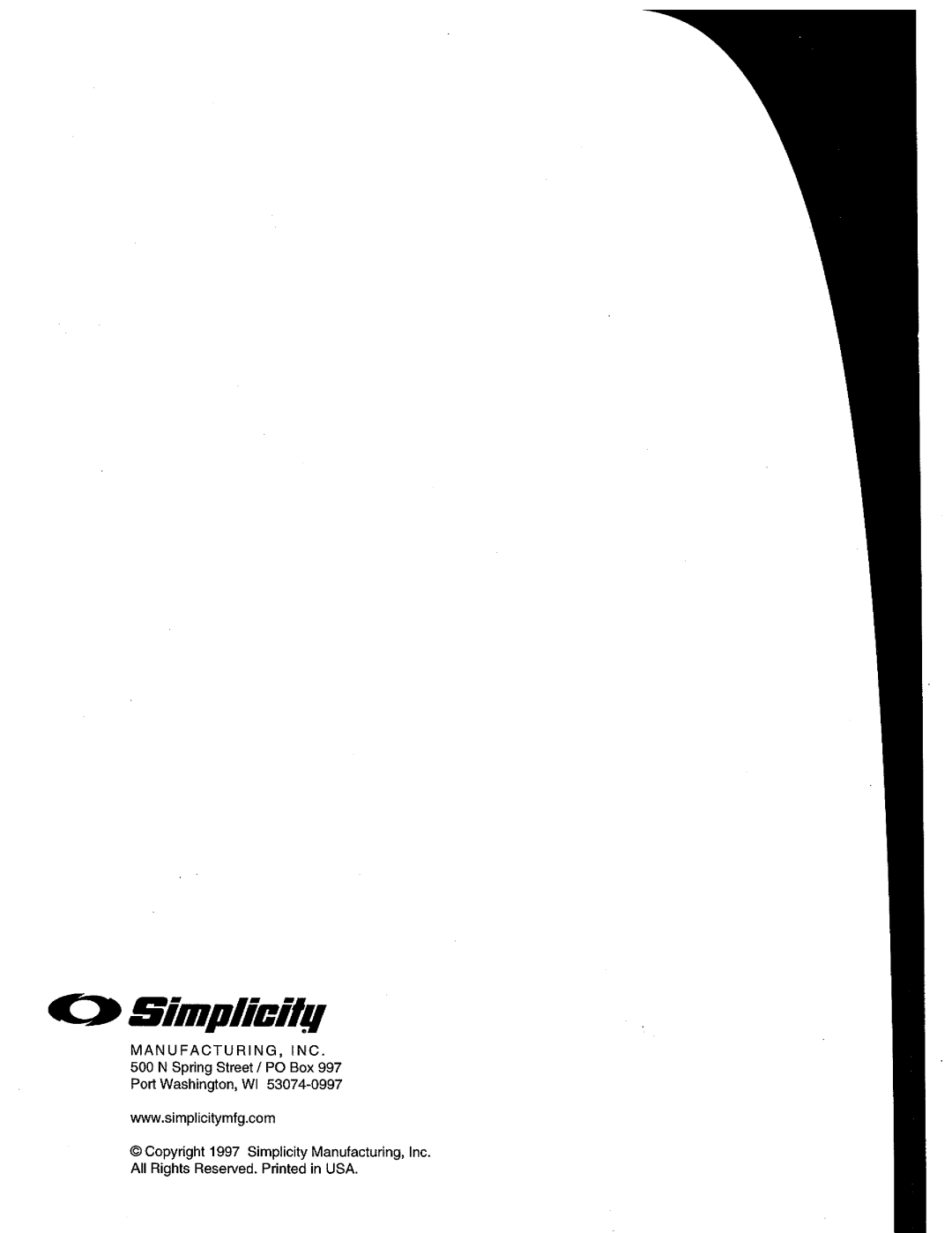 Simplicity 1692929, 1692930 manual 