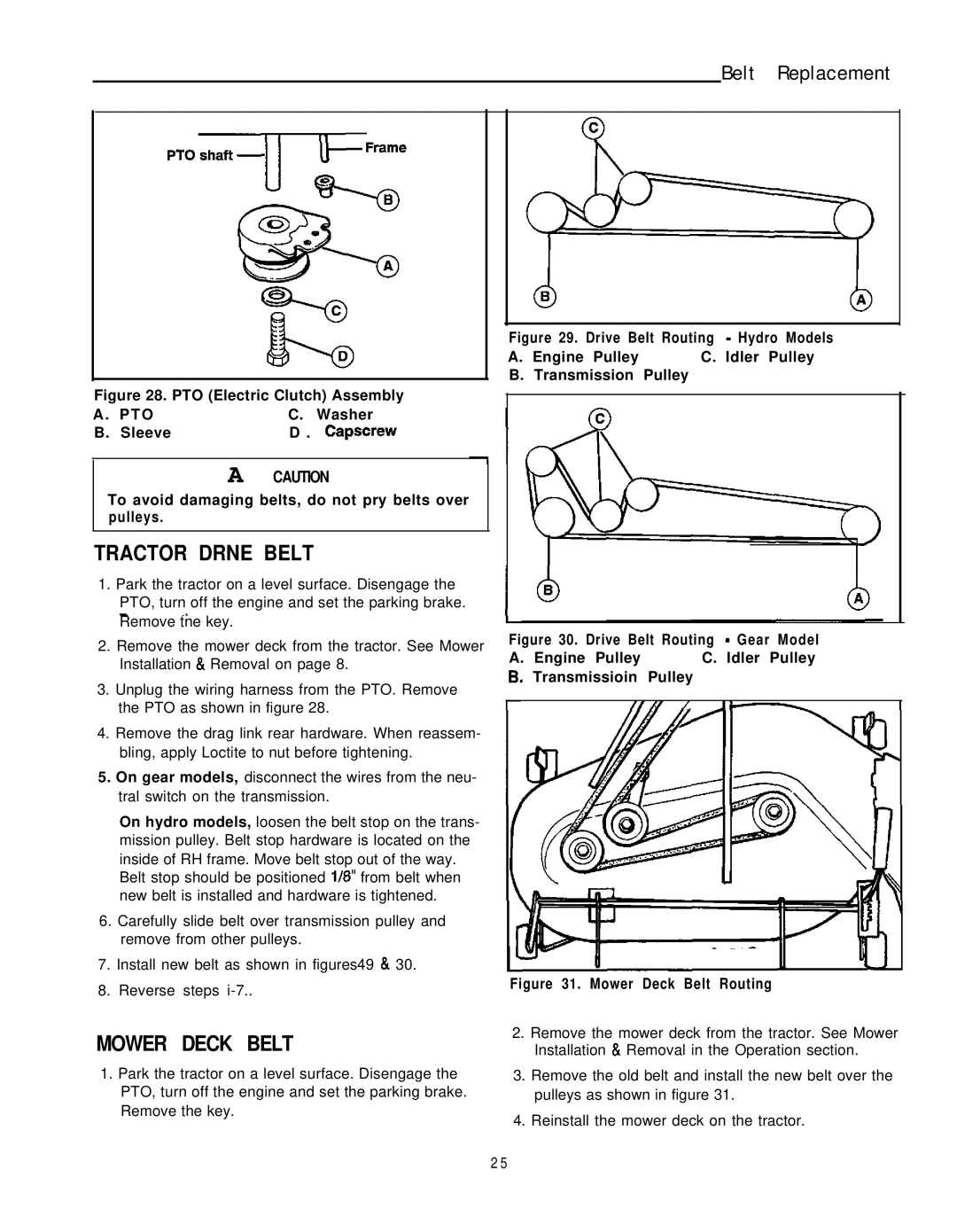 Simplicity 1692969, 1692963, 1692957, 1692959, 1692961, 1692973, 1692971 Belt Replacement, Tractor Drne Belt, Mower Deck Belt 