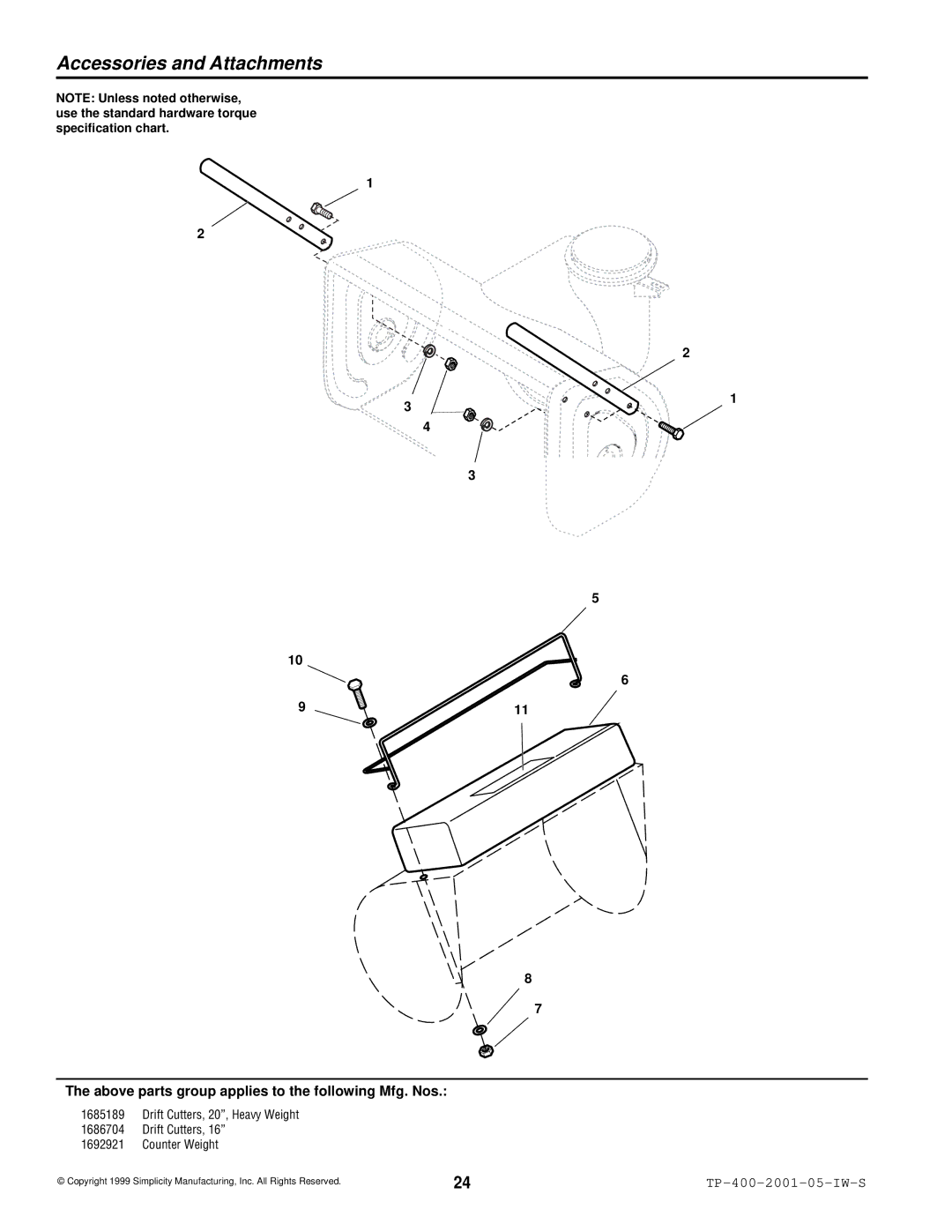 Simplicity 1692680, 1693161, 1693163 manual Accessories and Attachments 