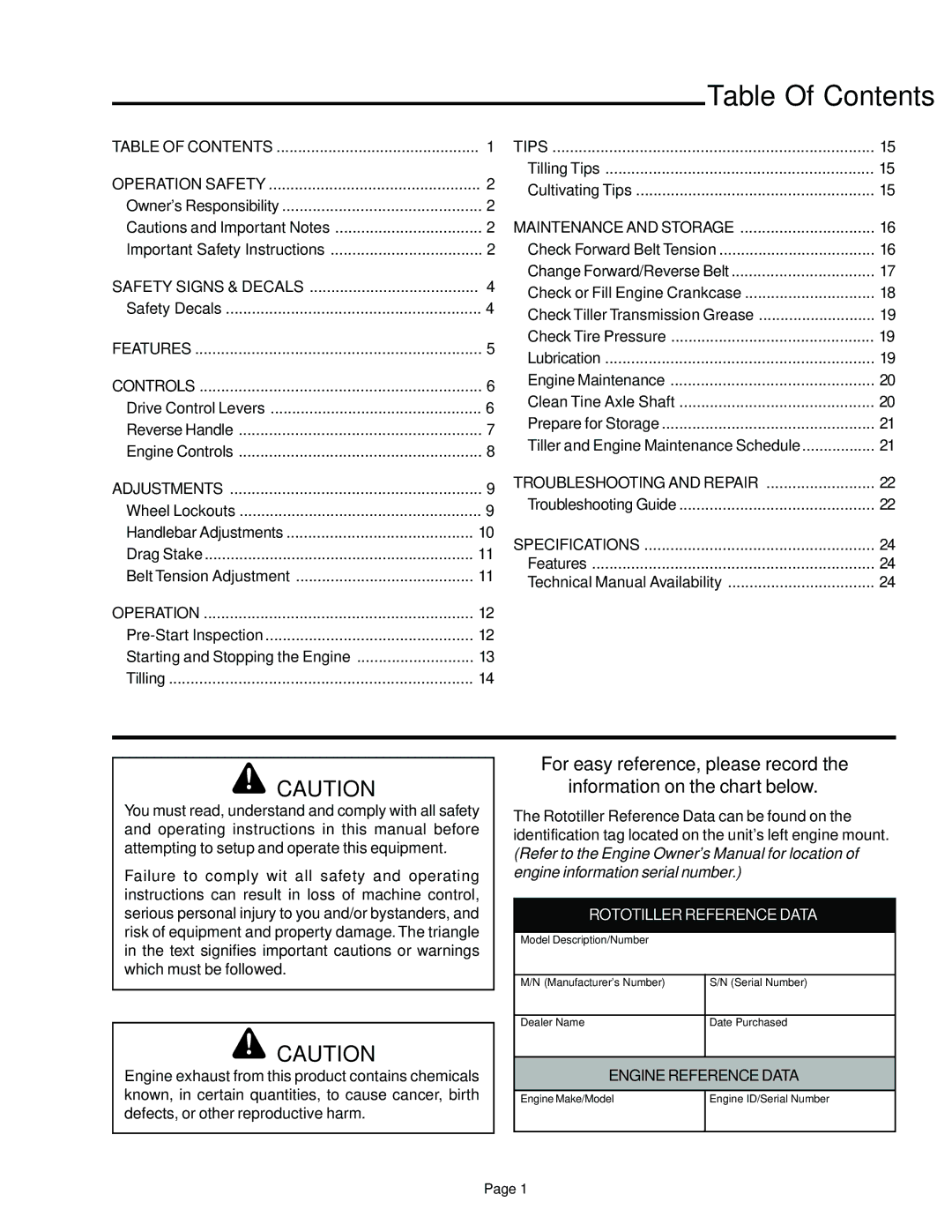 Simplicity 1693207, 1693705, 1693704 manual Table Of Contents 