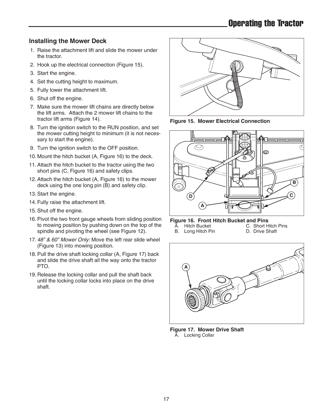 Simplicity 1693112, 1693738, 1693770, 1693771, 1693764, 1693769, 1693563 Installing the Mower Deck, Mower Electrical Connection 