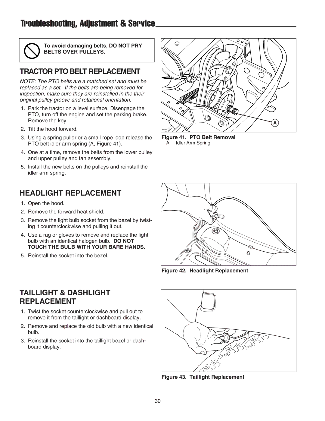 Simplicity 1693250, 1693738, 1693770 Tractor PTO Belt Replacement, Headlight Replacement, Taillight & Dashlight Replacement 