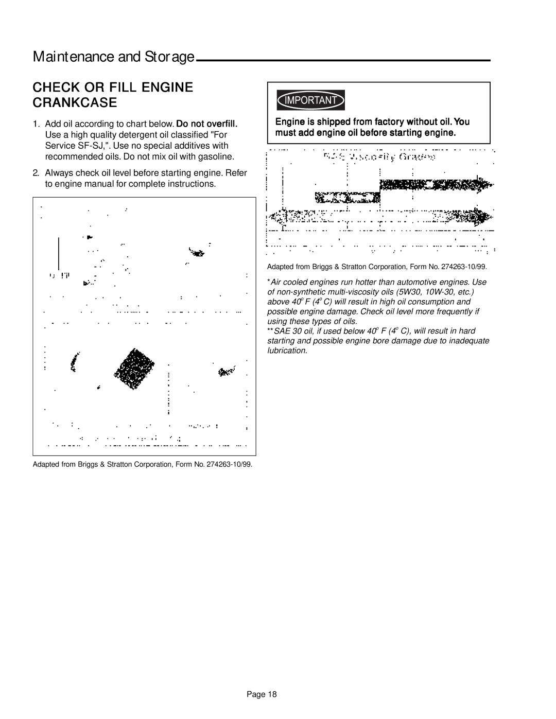 Simplicity 1693847 manual Check or Fill Engine Crankcase 