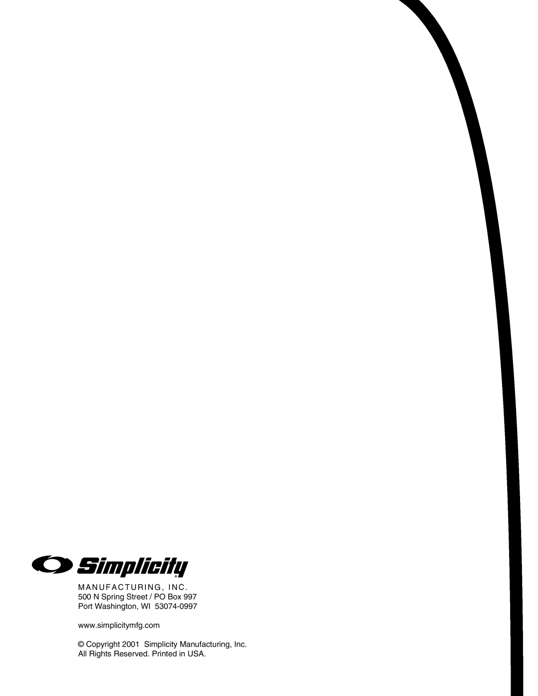 Simplicity 1693847 manual 