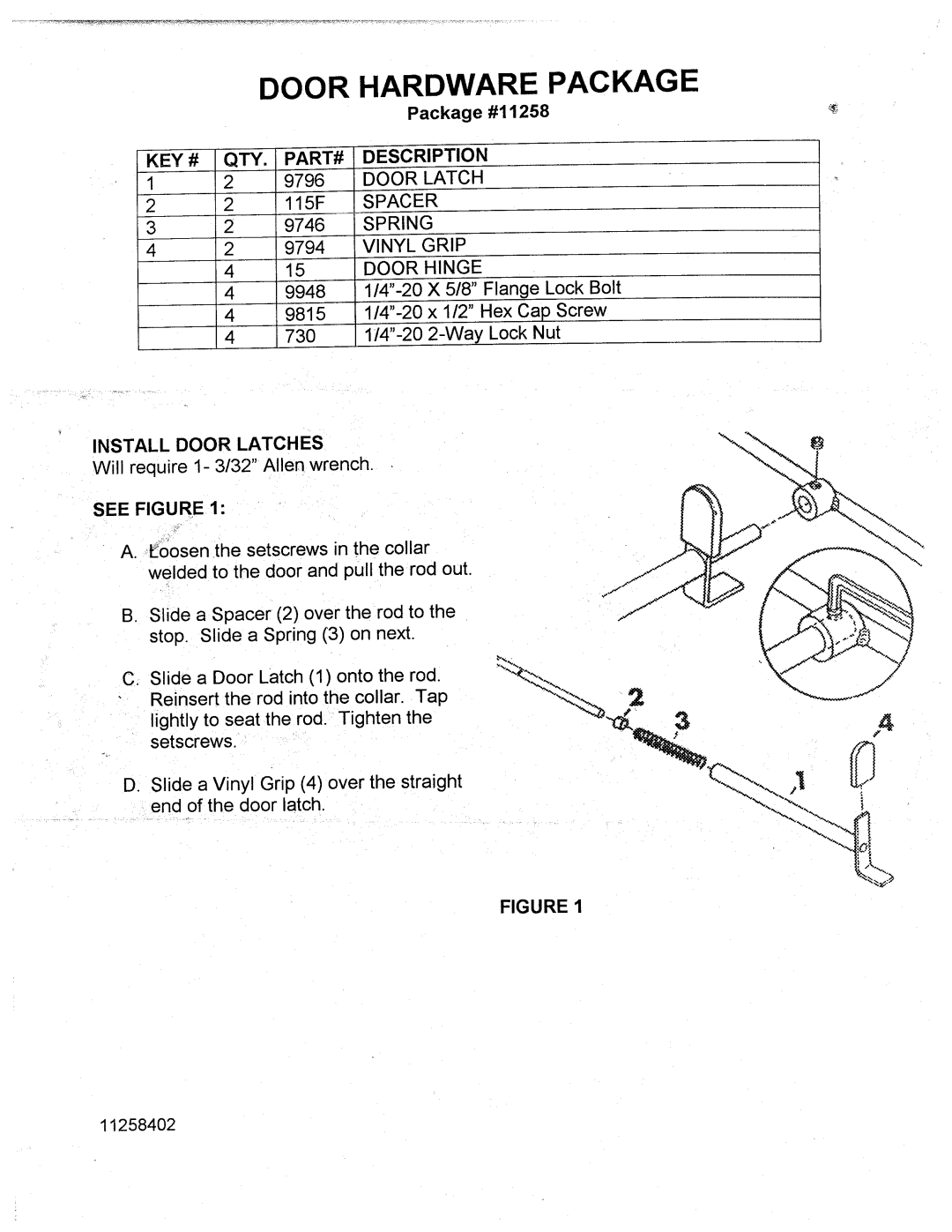 Simplicity 1694402 installation instructions 