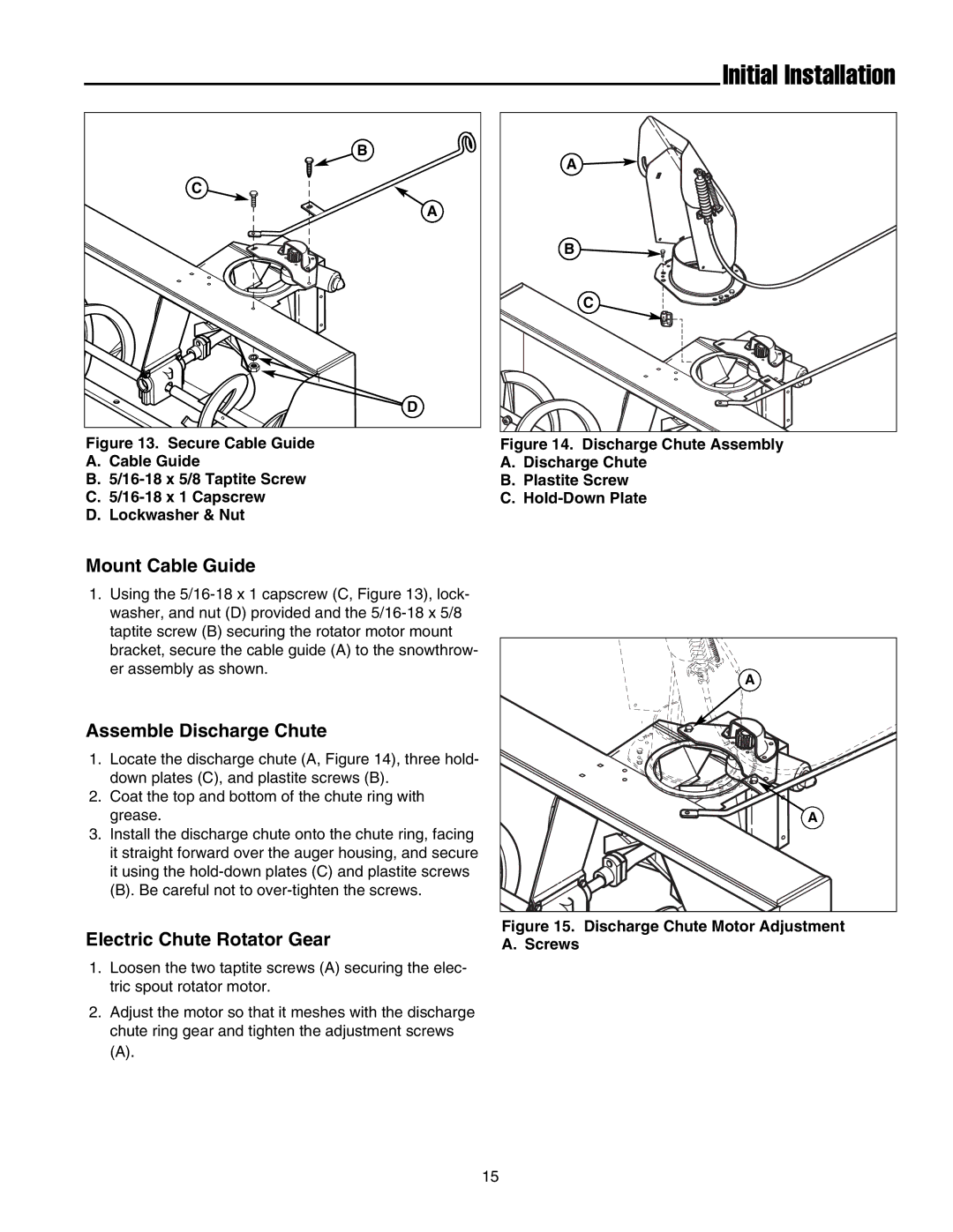 Simplicity 1694404 manual Mount Cable Guide, Assemble Discharge Chute, Electric Chute Rotator Gear 