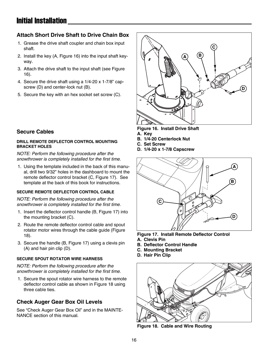 Simplicity 1694404 manual Attach Short Drive Shaft to Drive Chain Box, Secure Cables, Check Auger Gear Box Oil Levels 