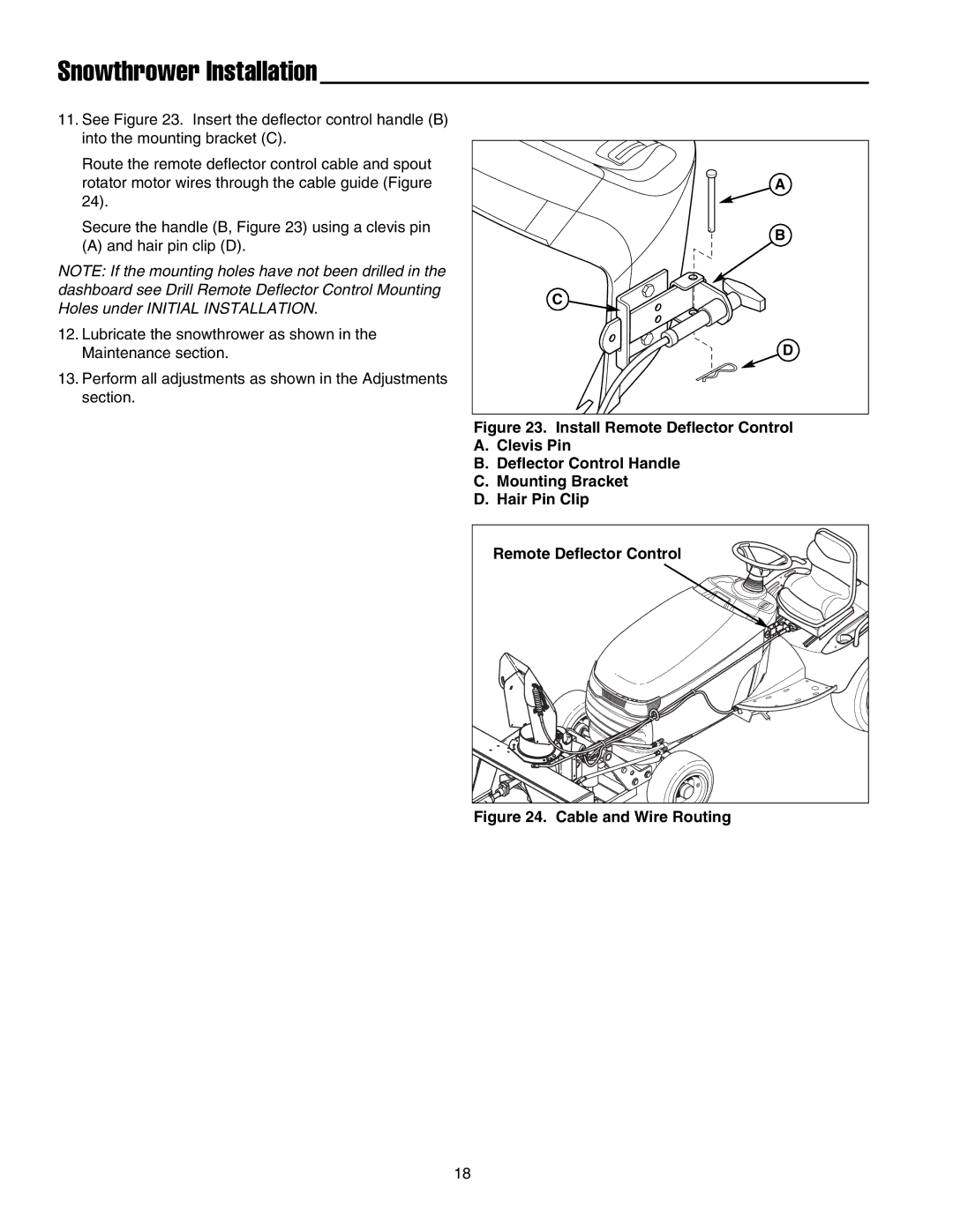 Simplicity 1694404 manual Snowthrower Installation 