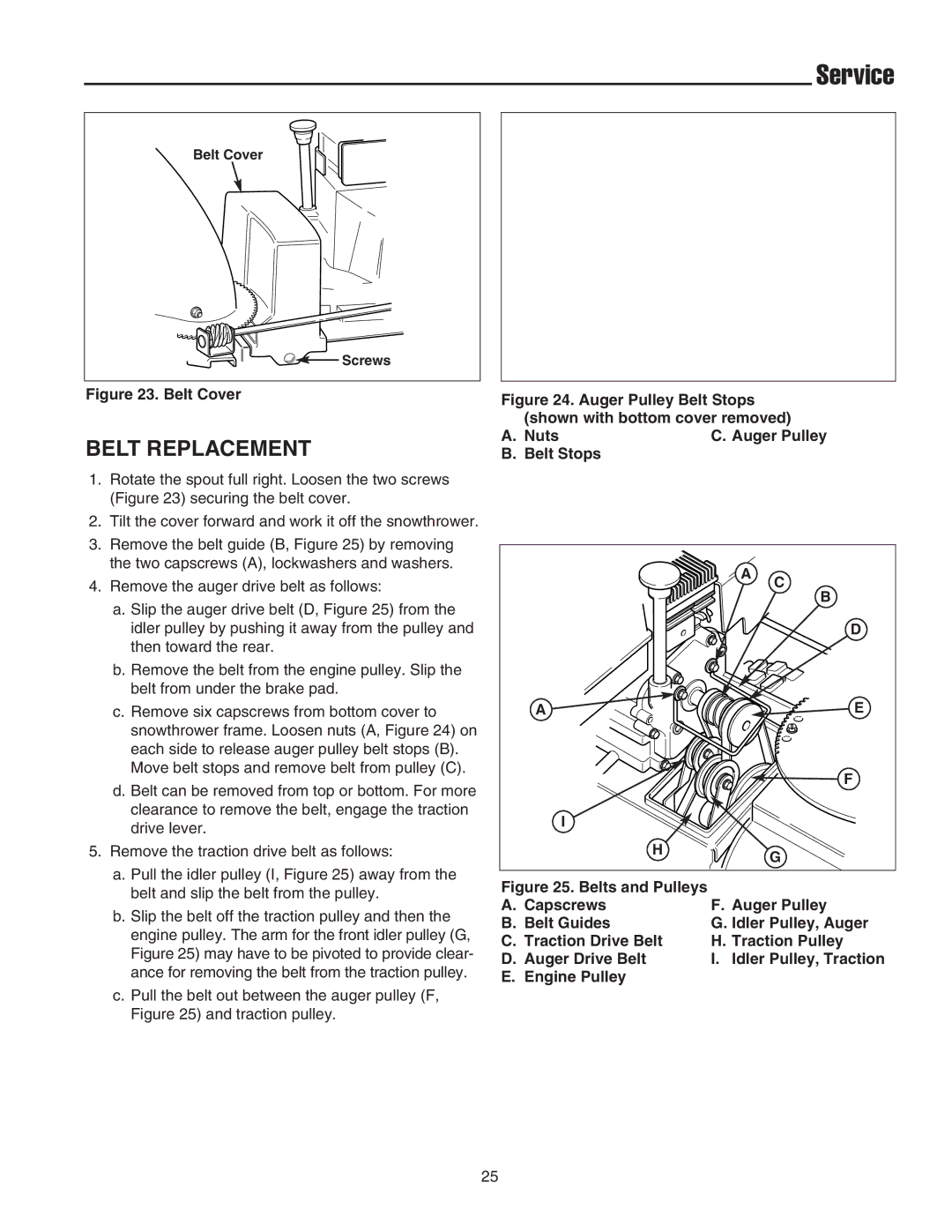 Simplicity 1694435, 1694439, 1694242, 1693985, 1693984 instruction sheet Service, Belt Replacement 