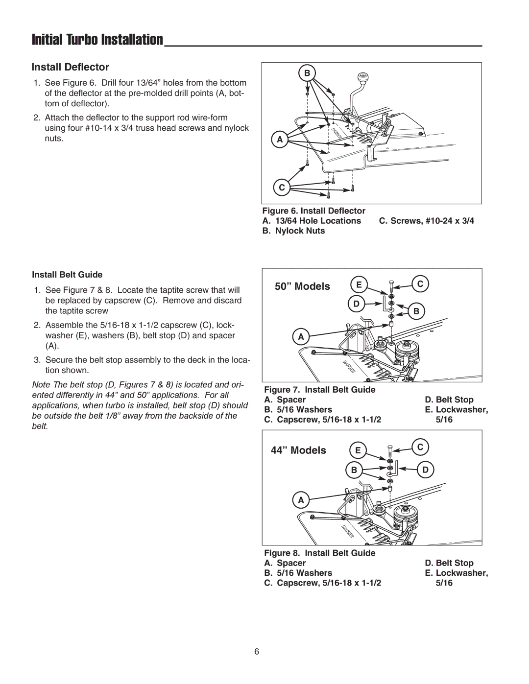 Simplicity 1694498, 1726793 manual Install Deflector, Models 