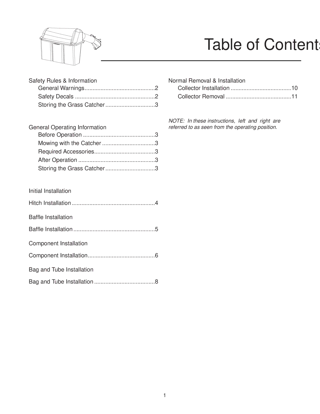 Simplicity 1694918 manual Table of Contents 