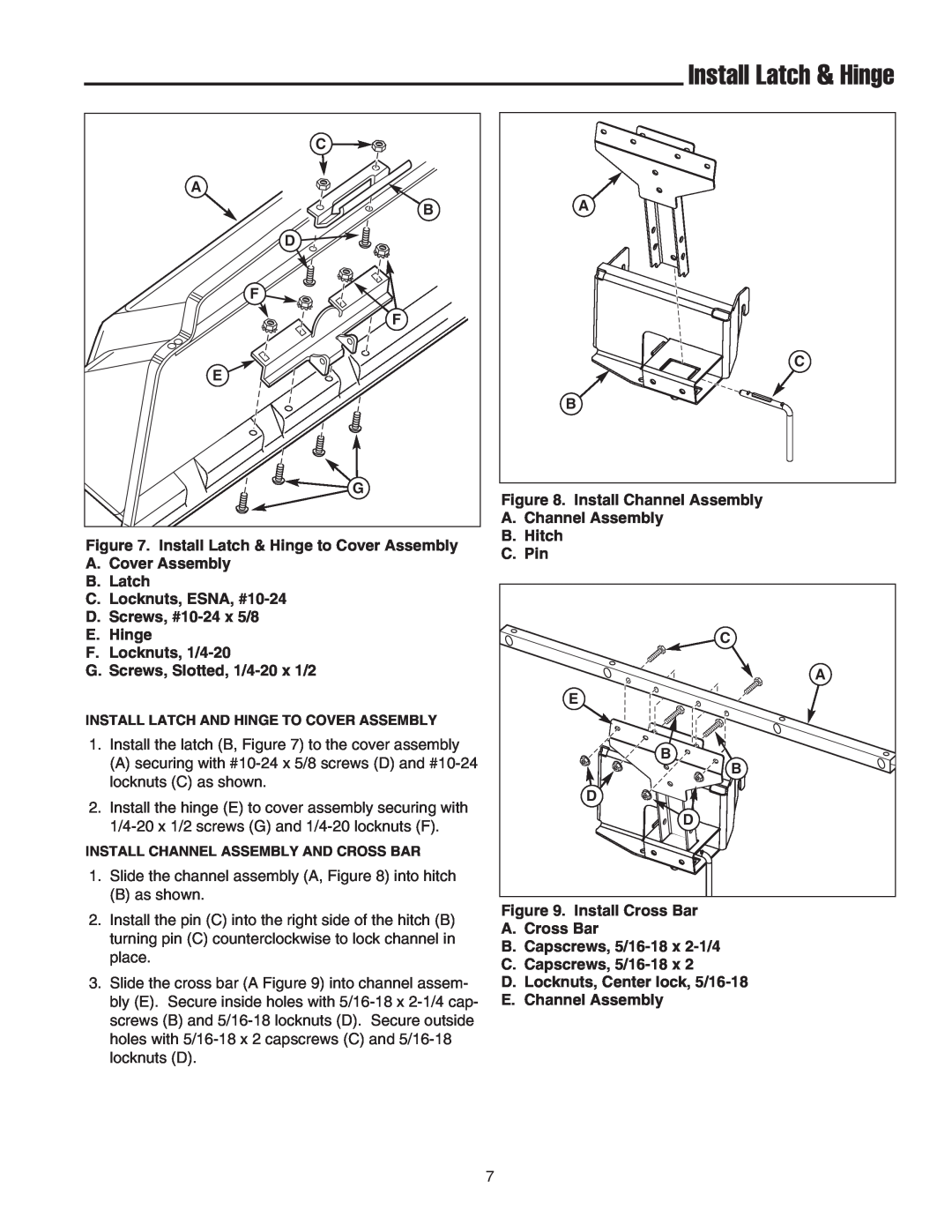Simplicity 1694918 manual Install Latch & Hinge 