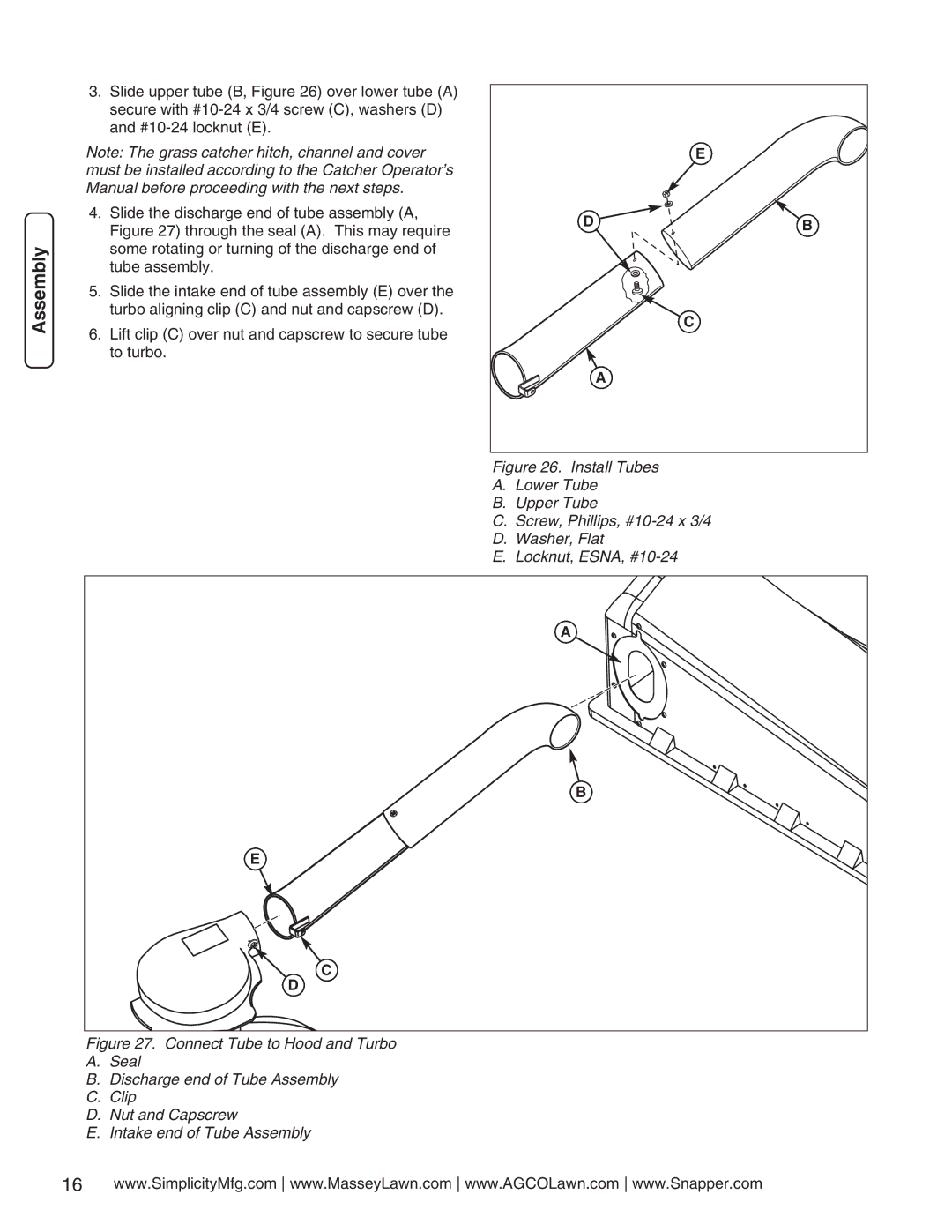 Simplicity 1694924 manual Assembly 