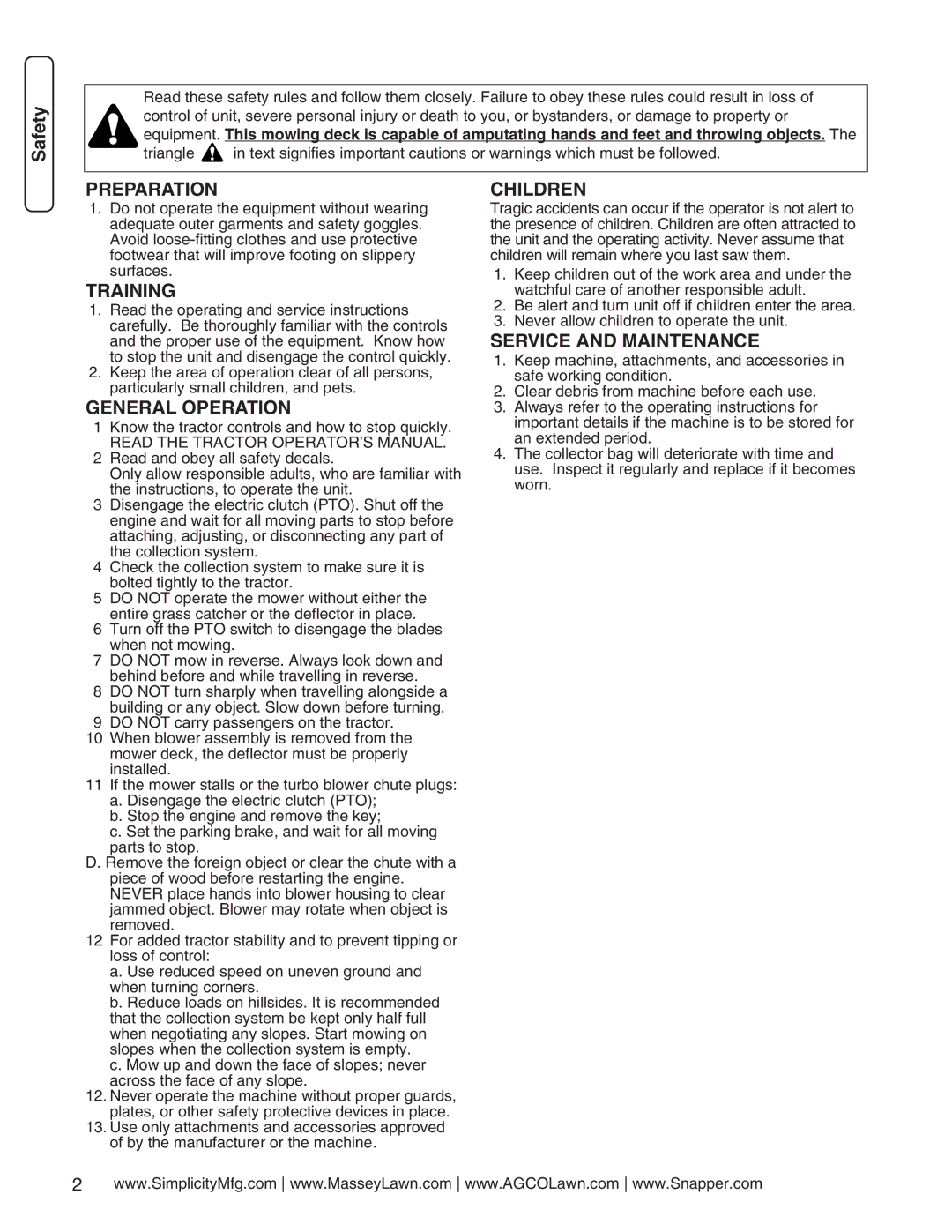 Simplicity 1694924 manual Safety, Preparation 