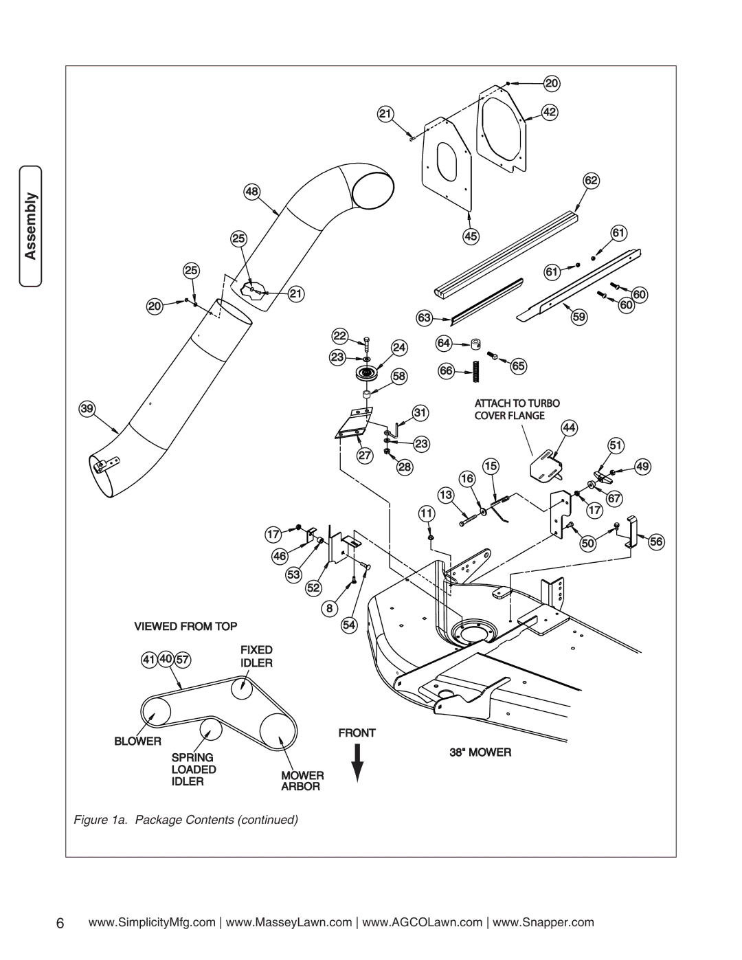 Simplicity 1694924 manual Cover Flange 