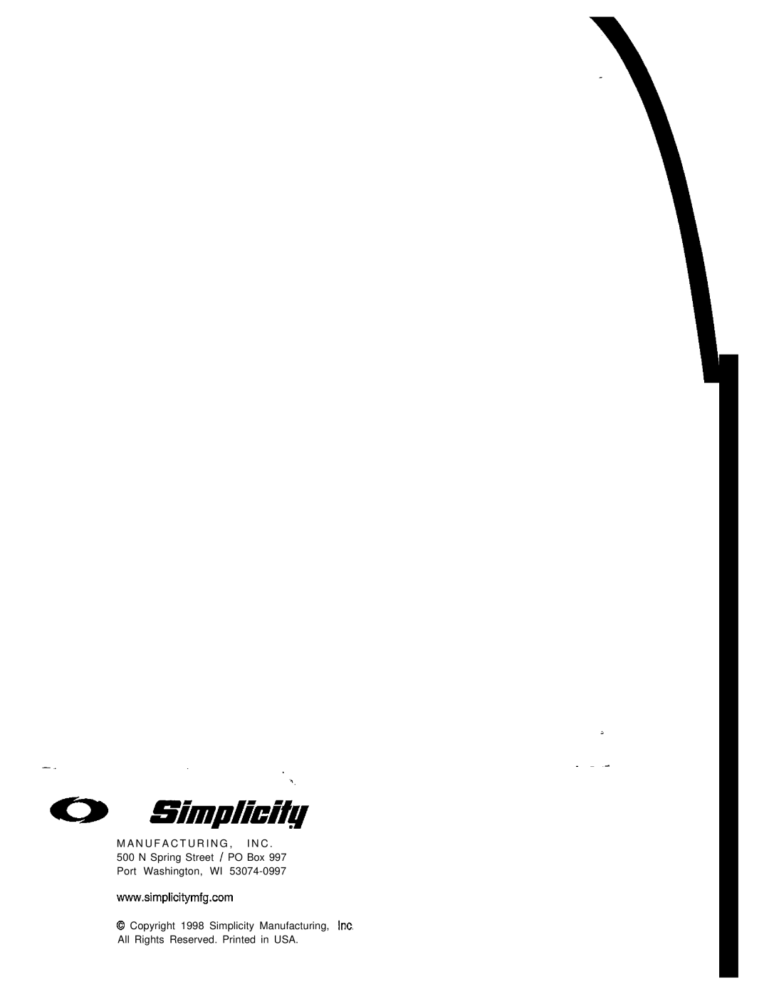 Simplicity 16HP V-Twin manual Simplicify 